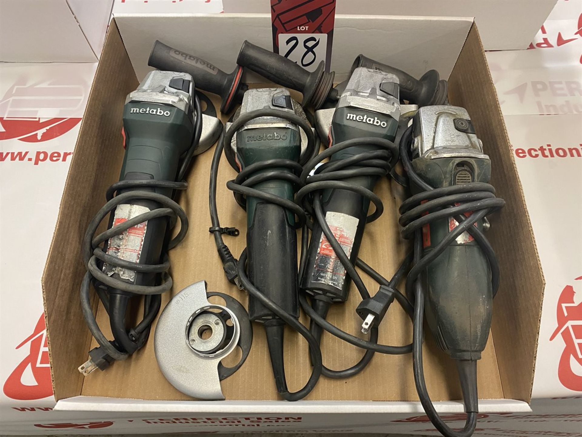 Lot of (4) METABO 4" Angle Grinders