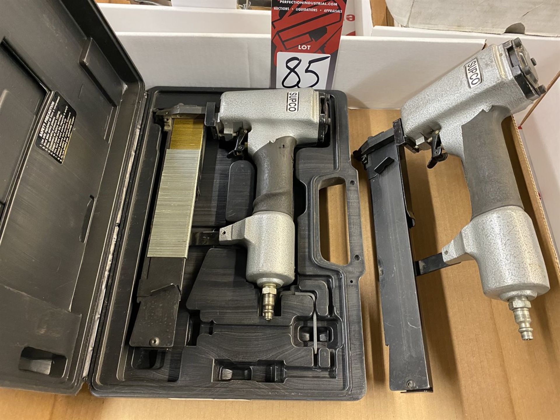 Lot of (2) SUPCO Pneumatic Staple Guns