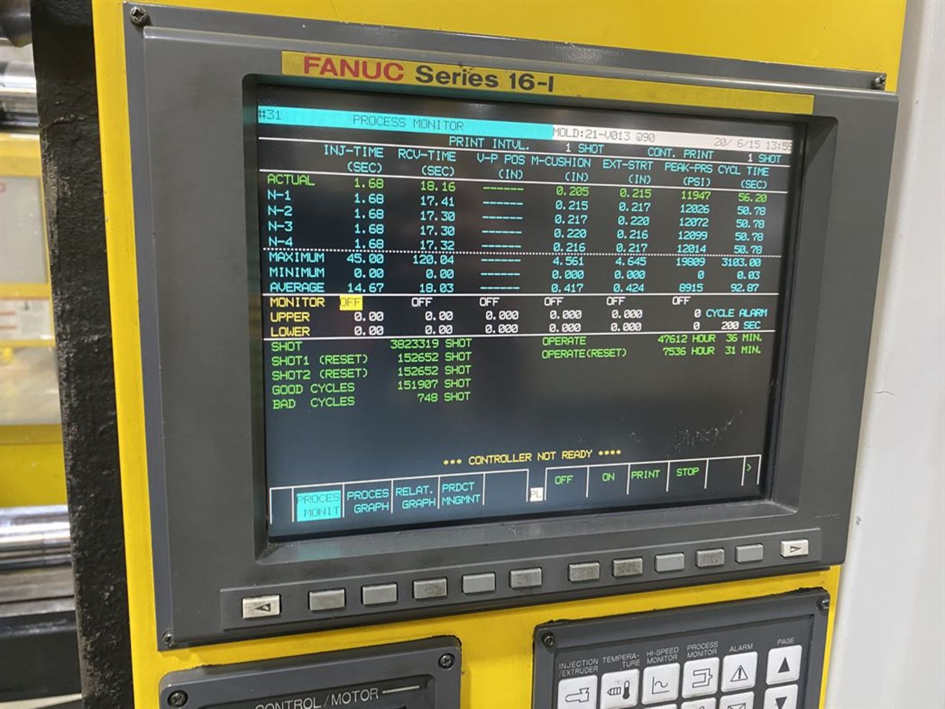 CINCINNATI MILACRON FANUC RoboShot 165R-178 165 Ton Electric Injection Molders, s/n 4067A04/98-65, - Image 7 of 12