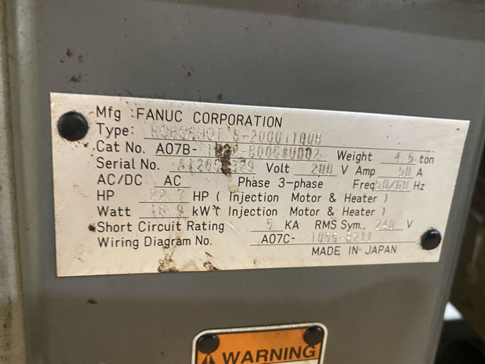 2012 CINCINNATI MILACRON FANUC RoboShot S-2000i 110B 110 Ton Electric Injection Molder, s/n - Image 11 of 11