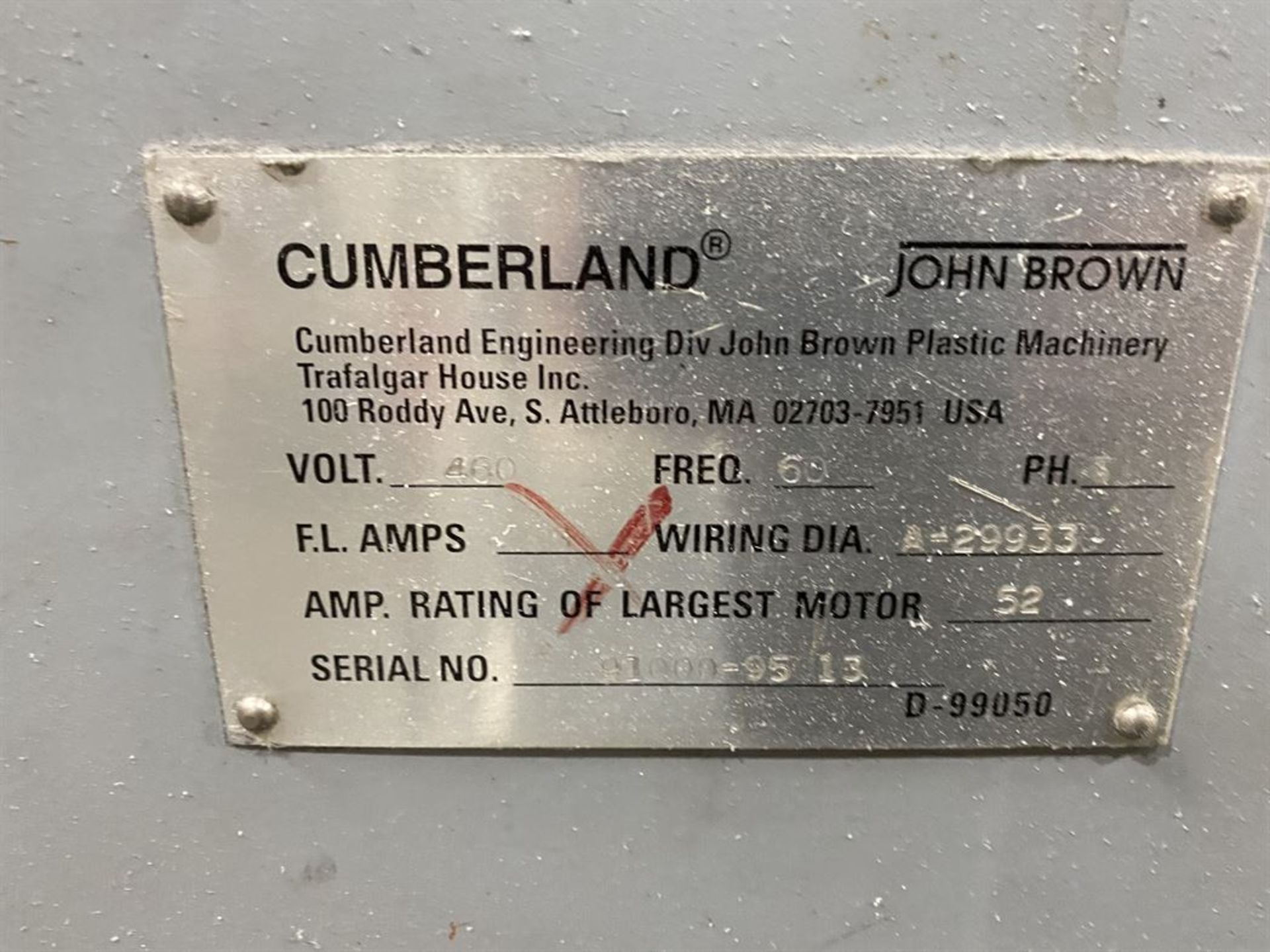Cumberland 684 Granulator, s/n 91000-95013 - Image 6 of 6