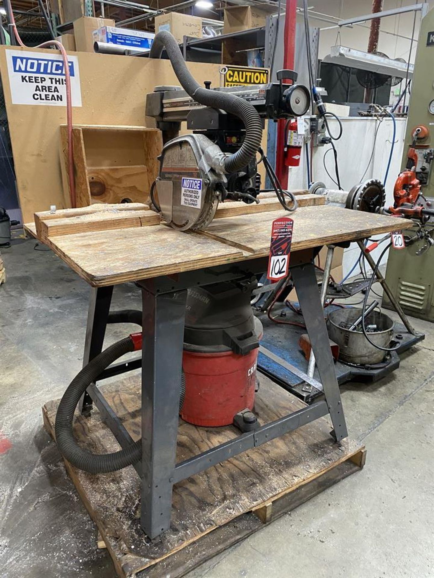 Craftsman 12" Radial Arm Saw w/ Craftsman 16 Gallon Shop Vac