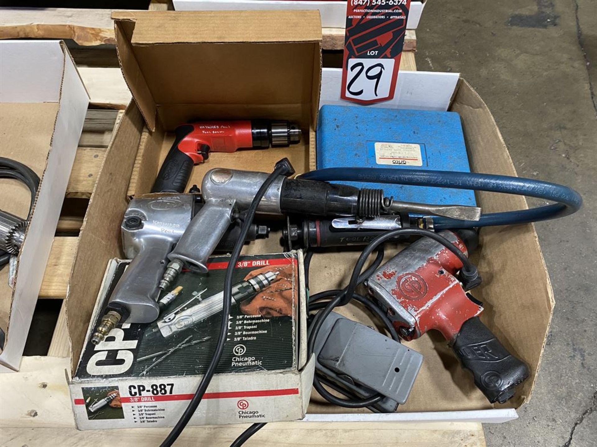 Lot of Assorted Pneumatic Tools