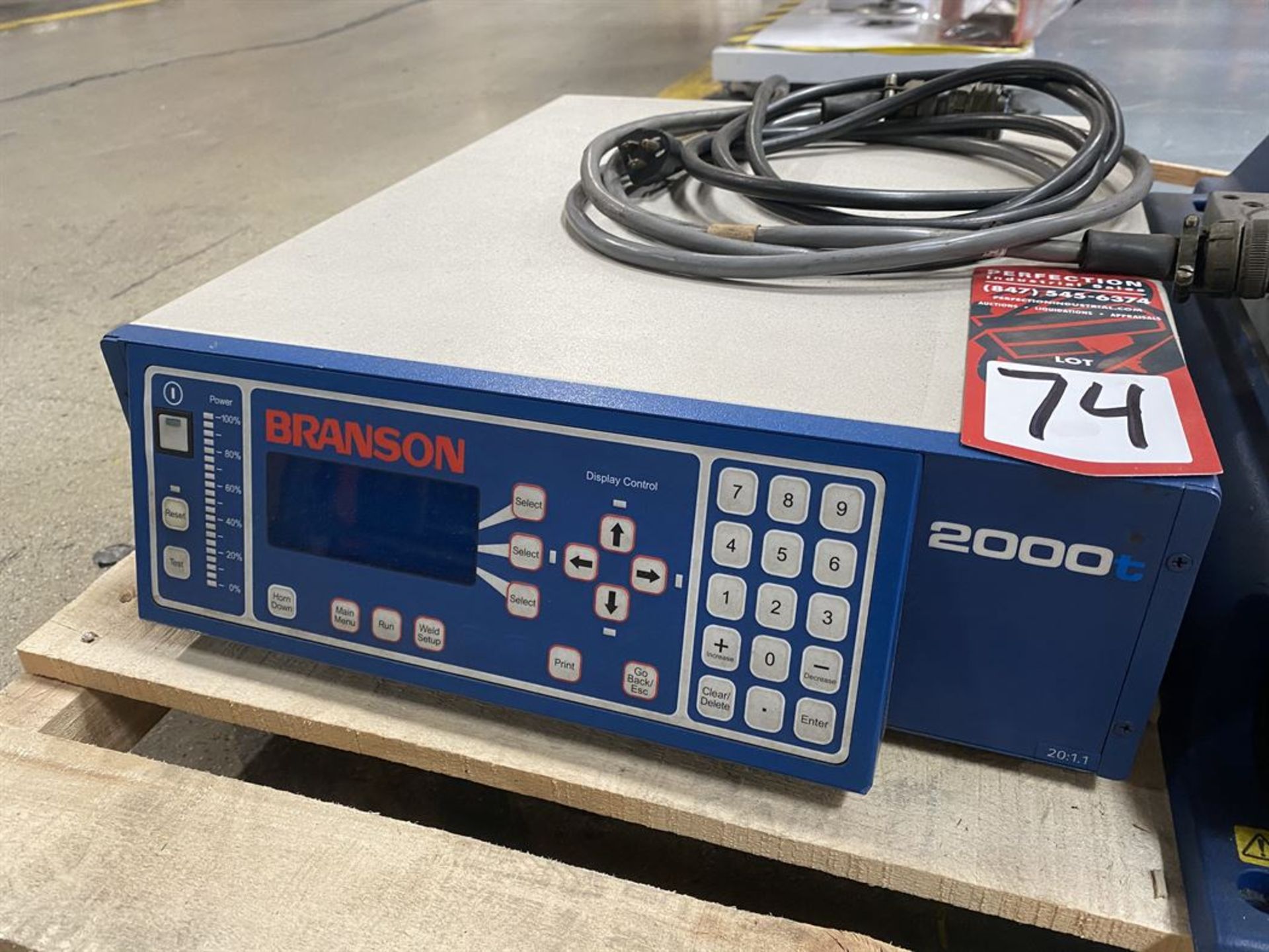 Branson 2000 ae Ultrasonic Welder, s/n WAB02094560A, w/ 2000t Control - Image 4 of 5