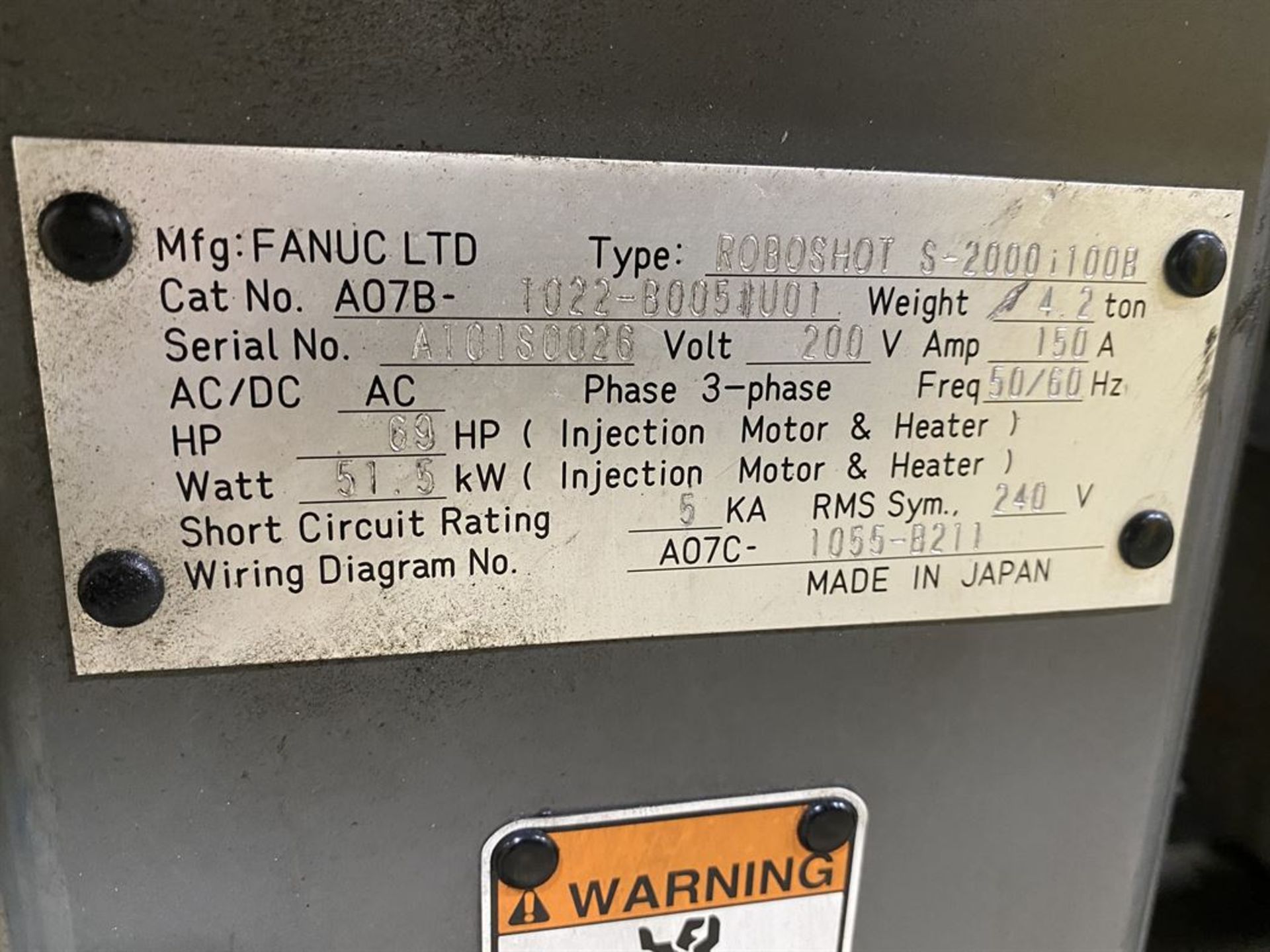 2010 CINCINNATI MILACRON FANUC RoboShot S-2000i 110B 110 Ton Electric Injection Molder, s/n - Image 12 of 12