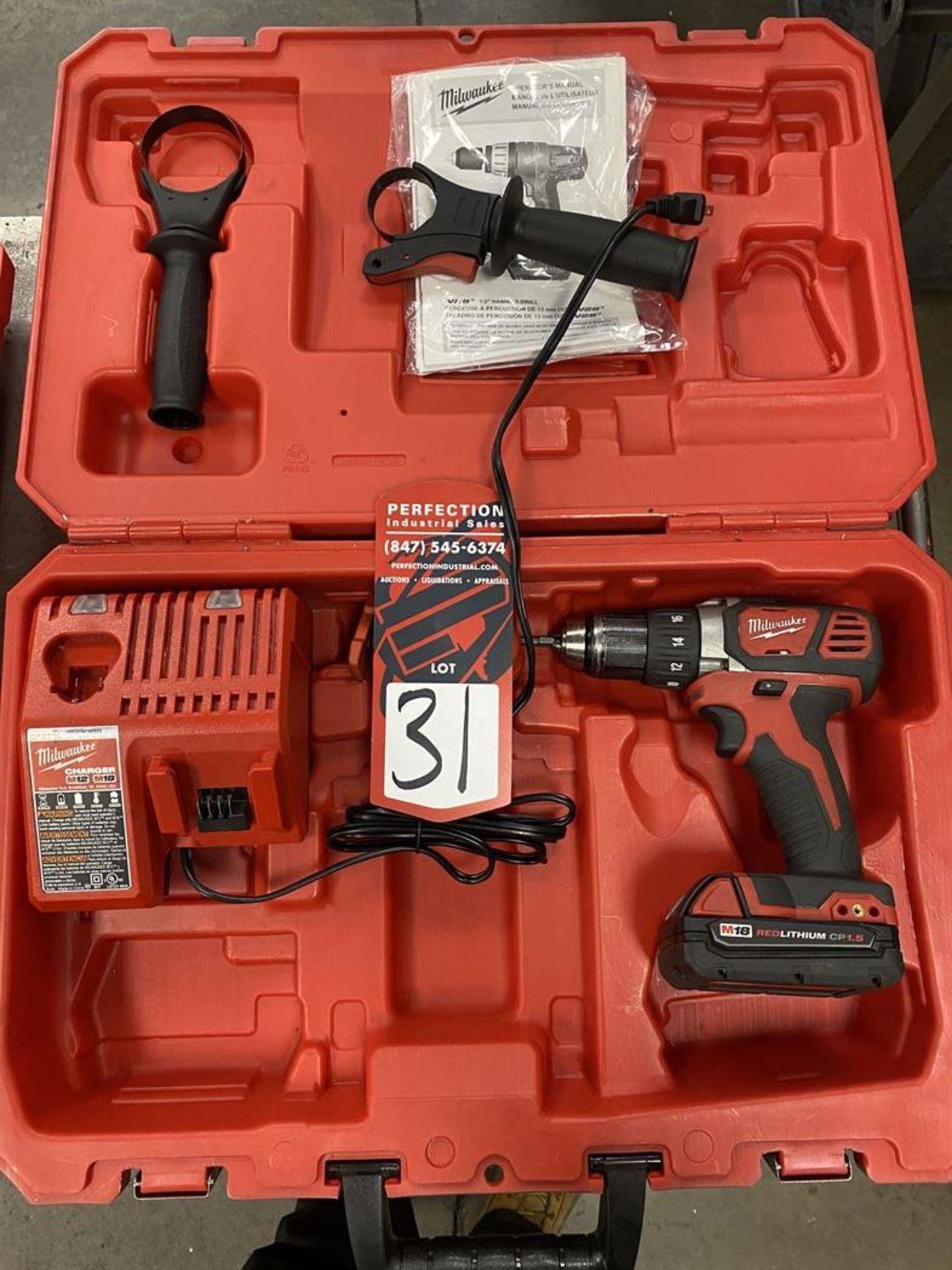 Milwaukee 18V Drill Driver w/ Case and Battery