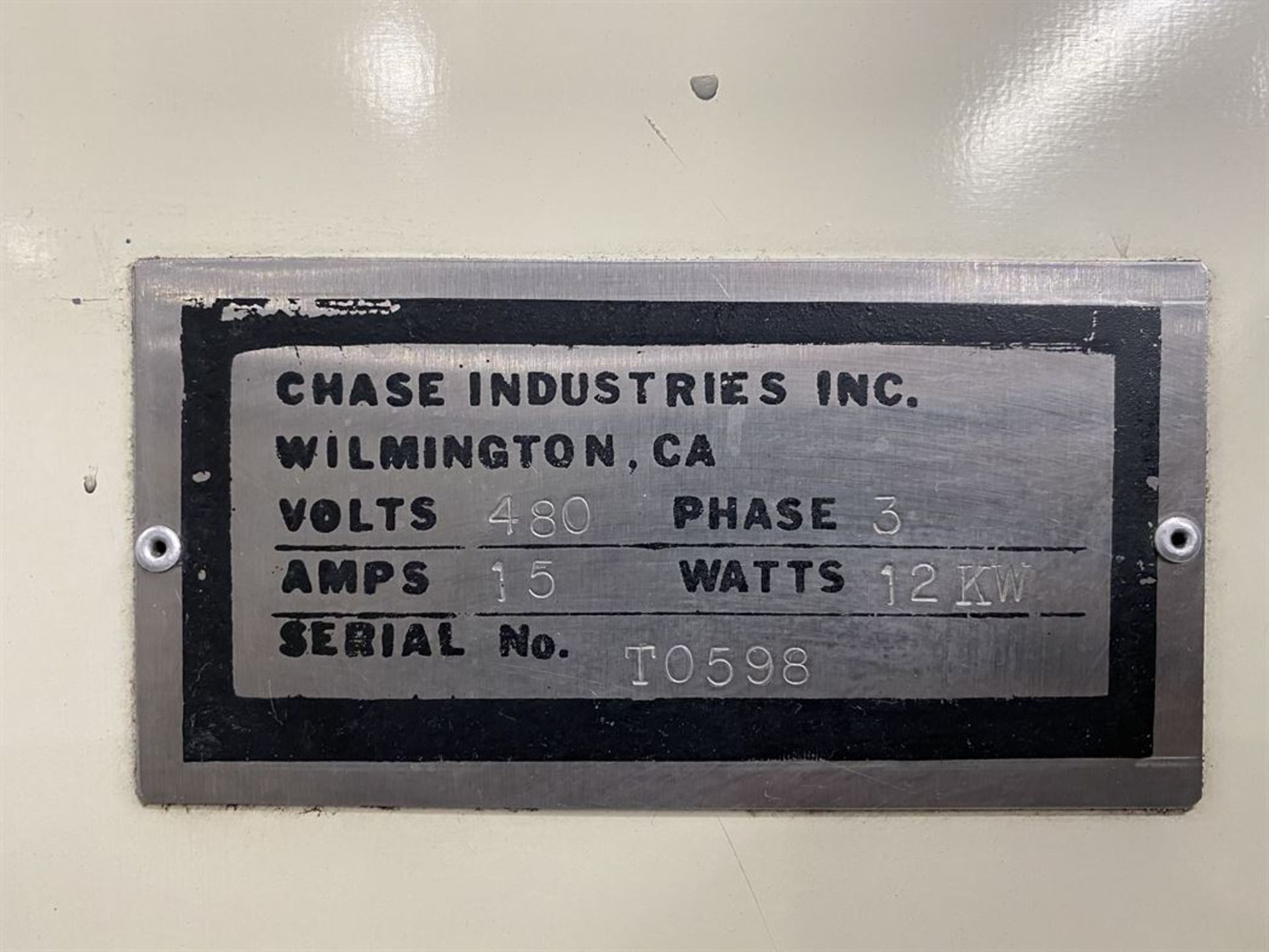 Chase Industries Heat Shrink Line, s/n T0598, 12kW - Image 5 of 6