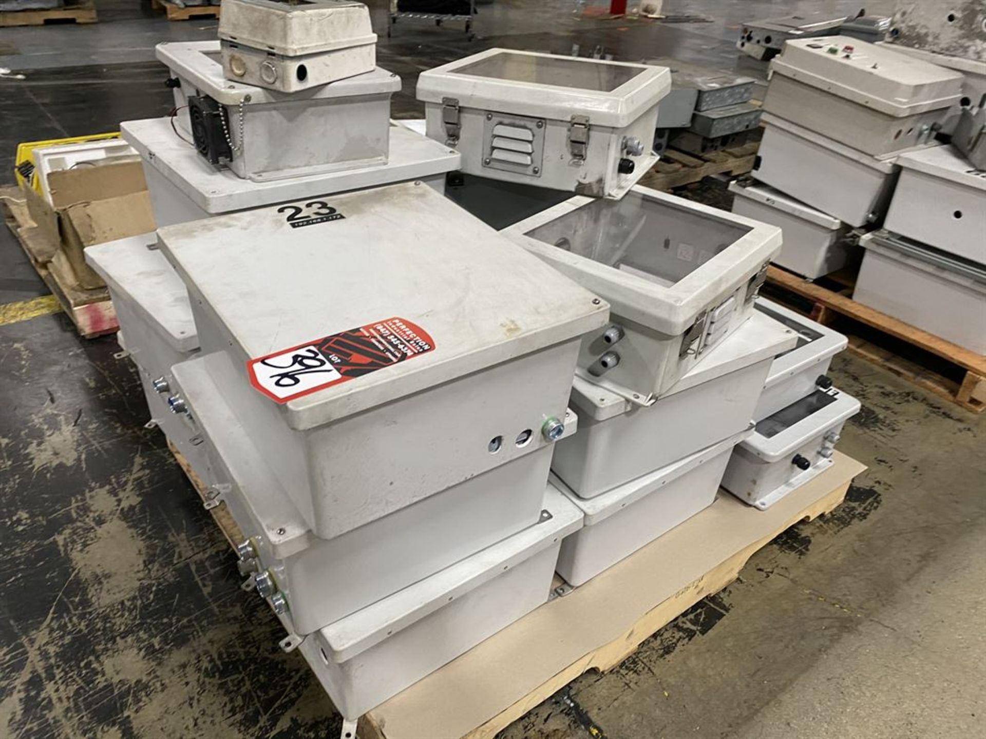 Pallet of Small Electrical Cabinets