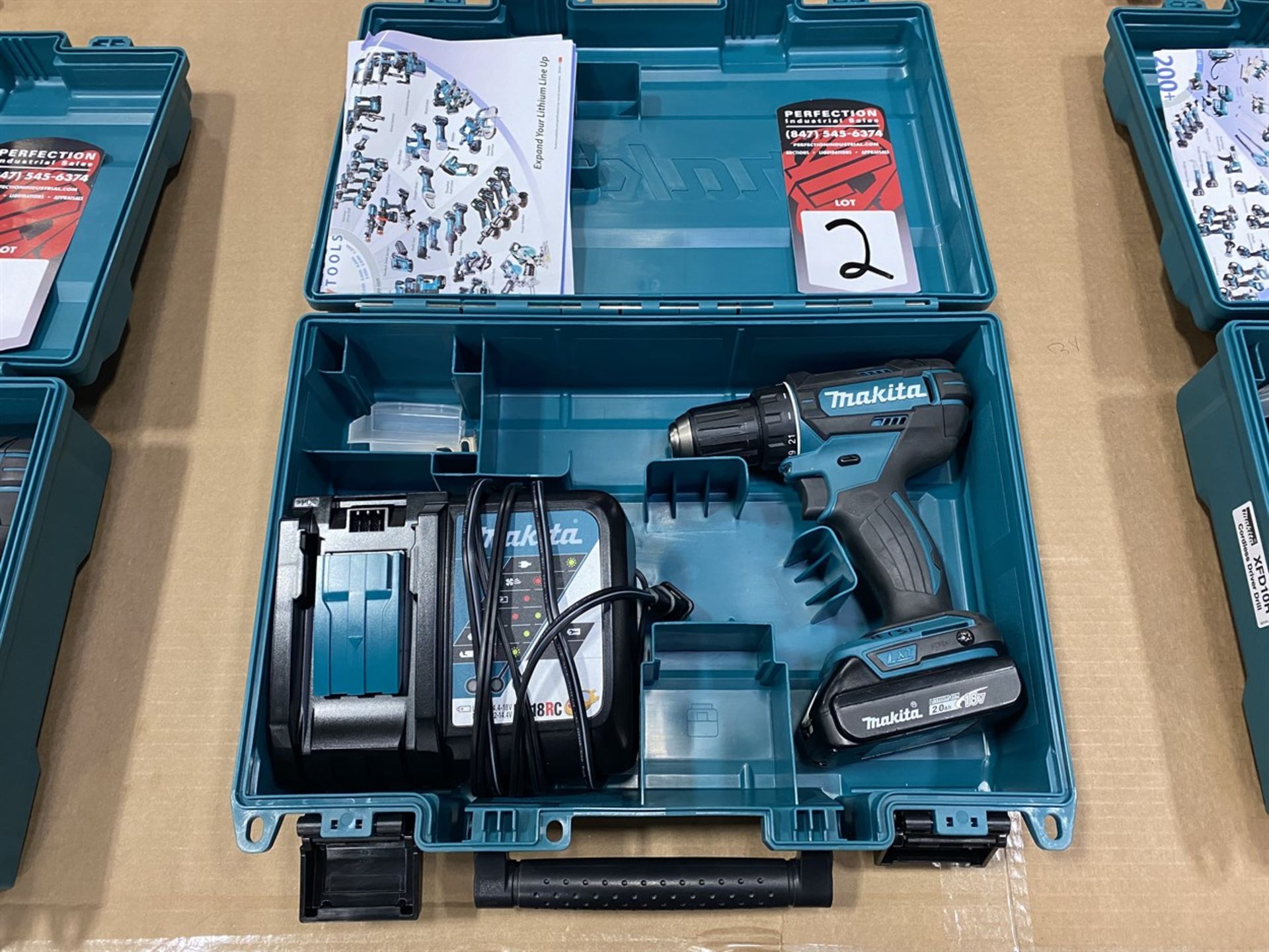 MAKITA 18V Electric Drill w/ Battery, Charger and Case