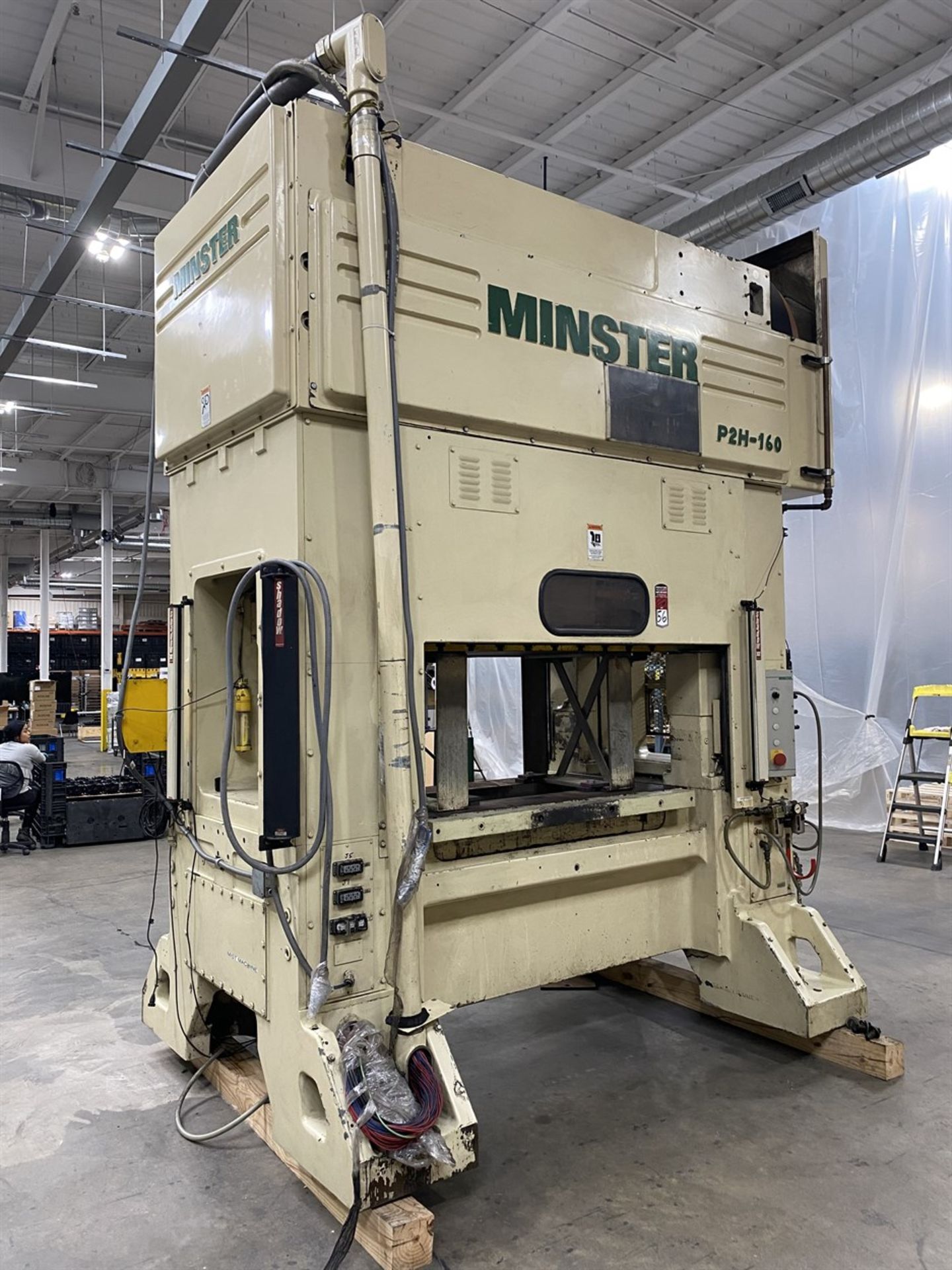 2002 MINSTER P2H-160 Precision Straight Side Press, s/n 30126, 180 Ton Capacity, 63” x 33.5” Bed - Image 2 of 12