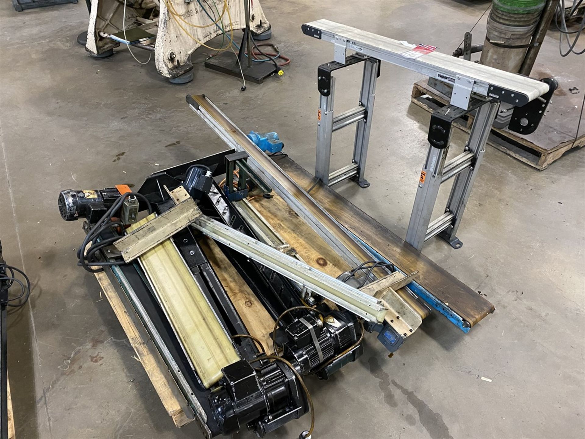 Lot of Assorted Powered Belt Conveyors