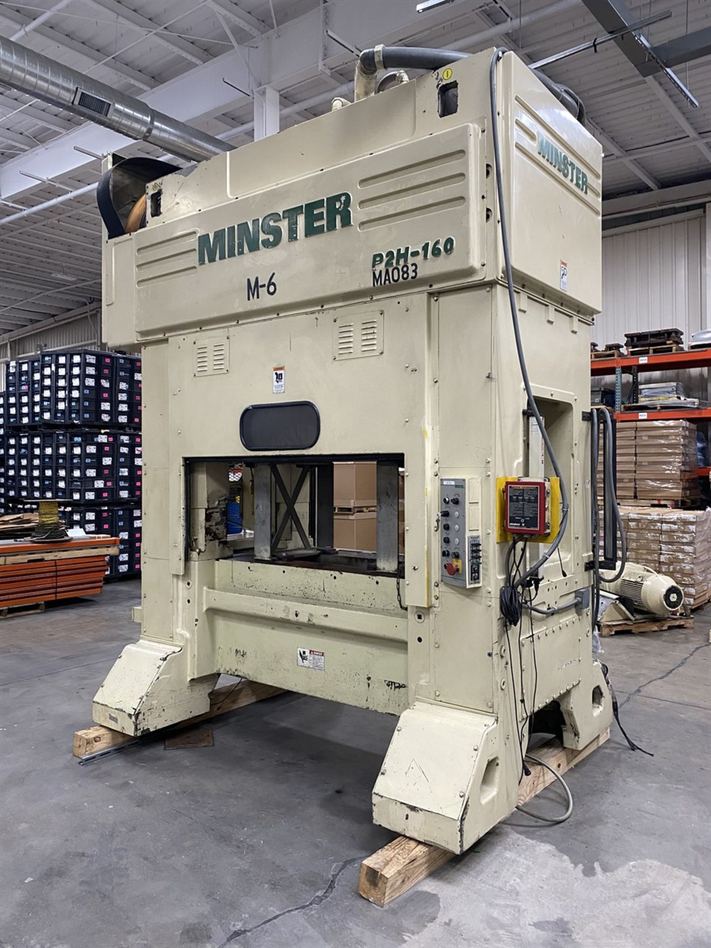 2002 MINSTER P2H-160 Precision Straight Side Press, s/n 30126, 180 Ton Capacity, 63” x 33.5” Bed - Image 4 of 12
