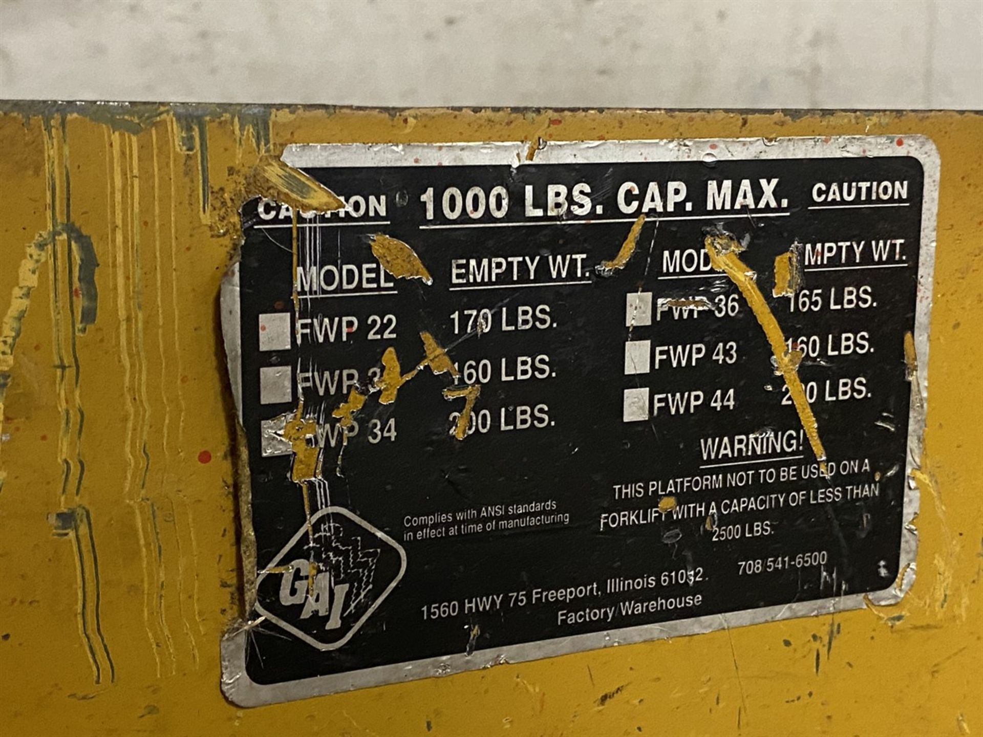 GAI Main Basket, 1000 Lb. Capacity - Image 2 of 2