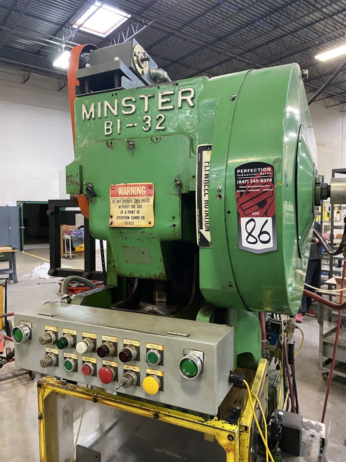 MINSTER B1-32 OBI High Speed Press, s/n B1-32-12889, 32 Ton Capacity, 24”x 15” Bed, 10.25” Shut - Image 5 of 5