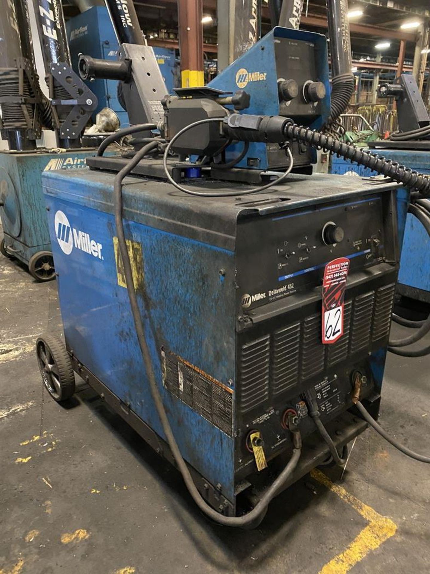 Miller Deltaweld 452 Welding Power Source, s/n MA020592C, w/ Miller 70 Series Wire Feed - Image 2 of 3