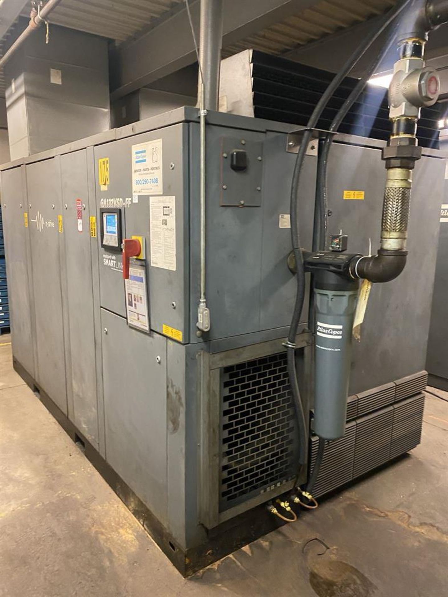 2006 Atlas Copco GA 132 Rotary Screw VSD Air Compressor, s/n AIF.115231, 194 HP, 197 PSIG Max - Image 2 of 5