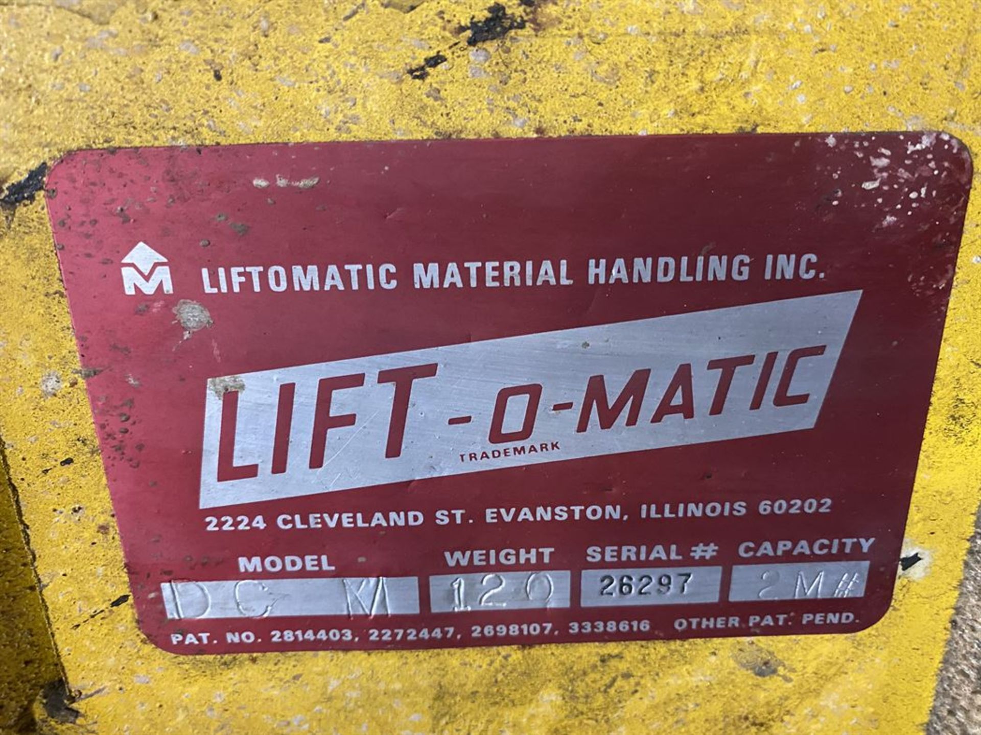 Lift-O-Matic DCM Drum Lift Attachment, s/n 26297, 2000 Lb Capacity - Image 3 of 3