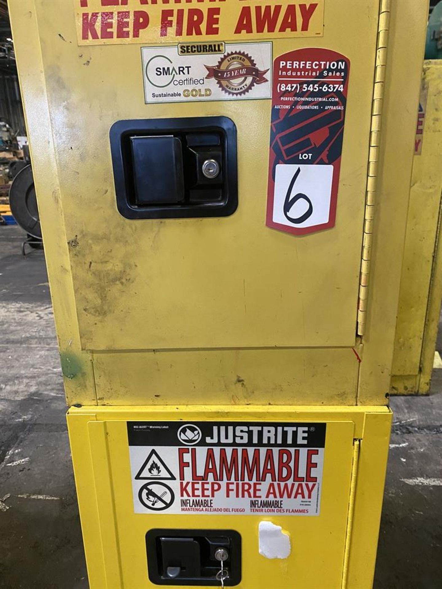 Securall and Justrite Benchtop Flammable Liquids Cabinets - Image 2 of 2