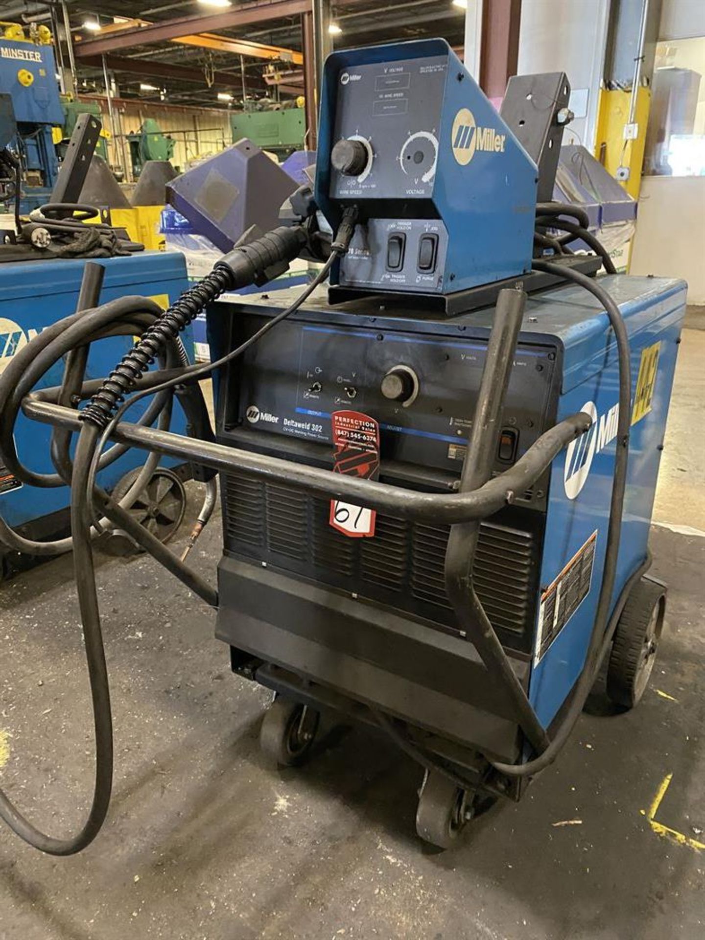 Miller Deltaweld 302 Welding Power Source, s/n ME130138C, w/ Miller 70 Series Wire Feed