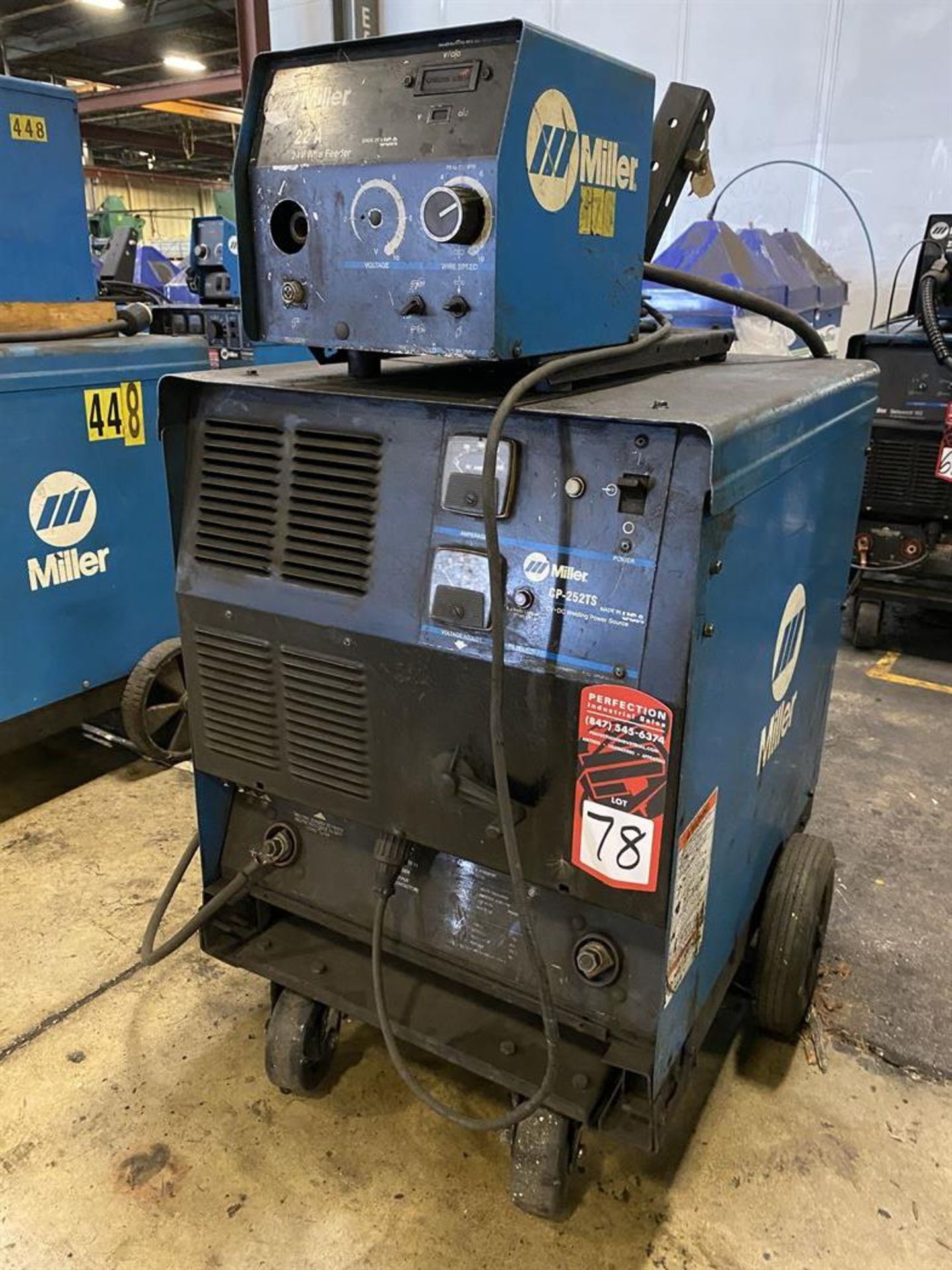 Miller CP-252TS Welding Power Source, s/n KH526767, w/ Miller 22A Wire Feed