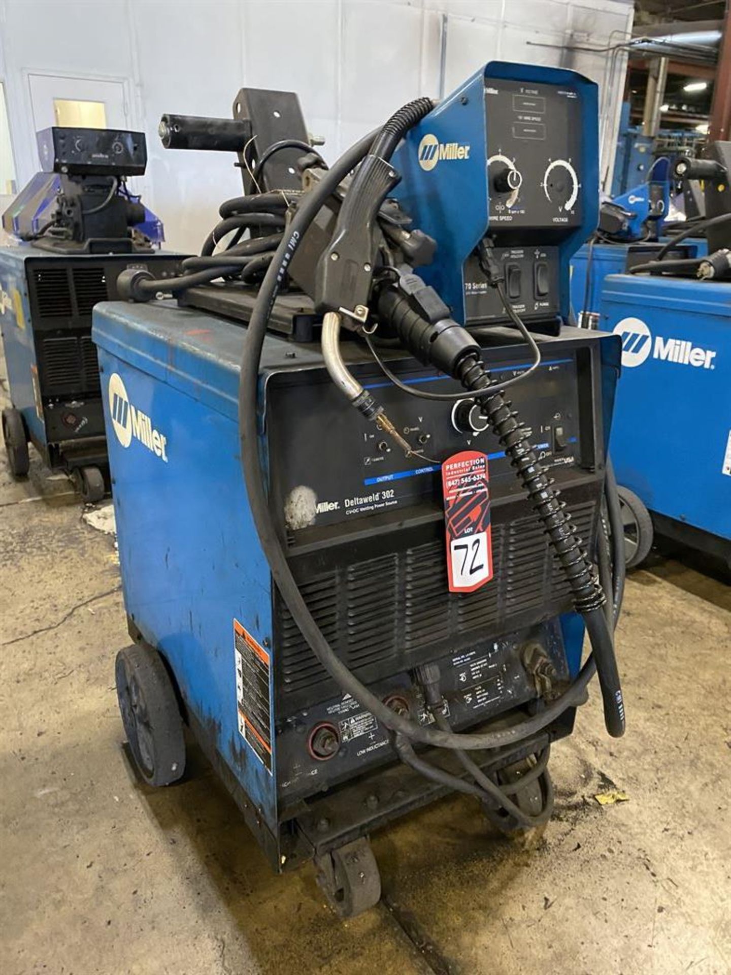 Miller Deltaweld 302 Welding Power Source, s/n LA109976, w/ Miller 70 Series Wire Feed - Image 2 of 3