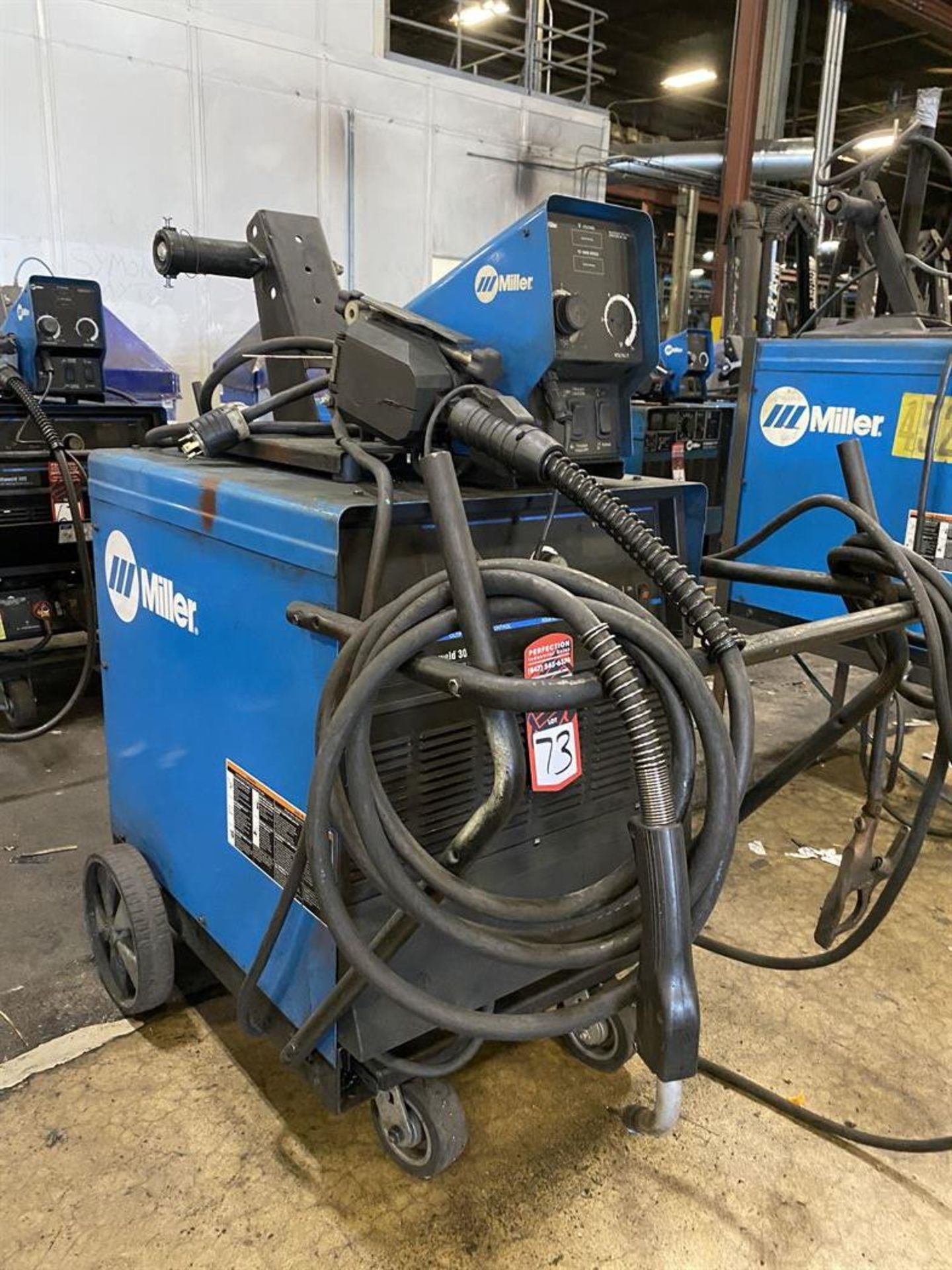 Miller Deltaweld 302 Welding Power Source, s/n MW130132C, w/ Miller 70 Series Wire Feed - Image 2 of 3