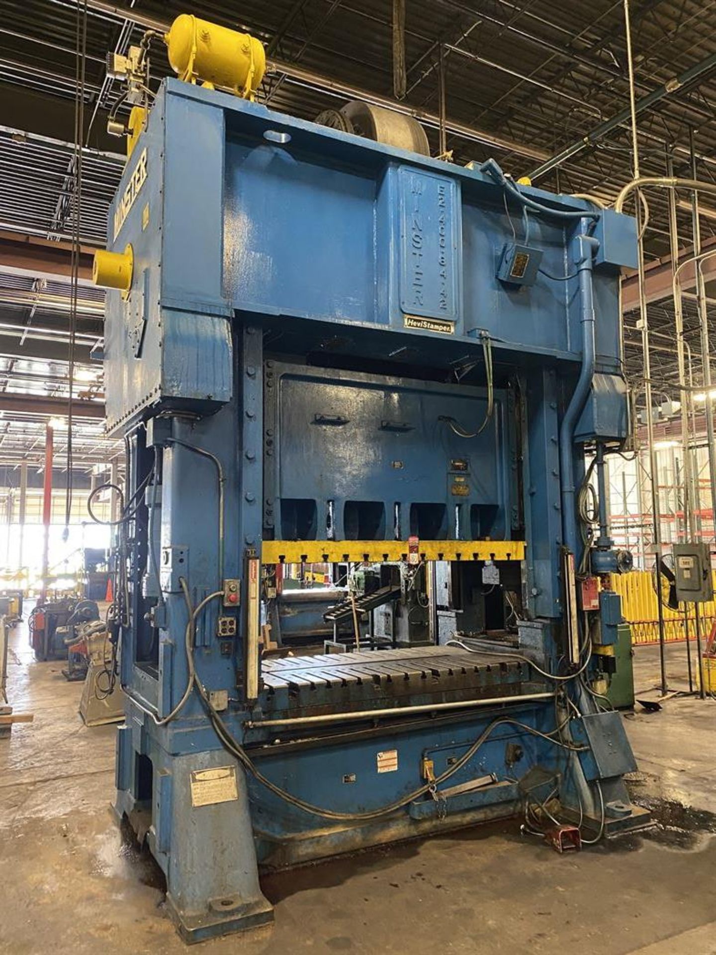 MINSTER E2-400-84-42 HeviStamper Straight Side Press, s/n na, 400 Ton Capacity, 84” x 42” Bed, 12”
