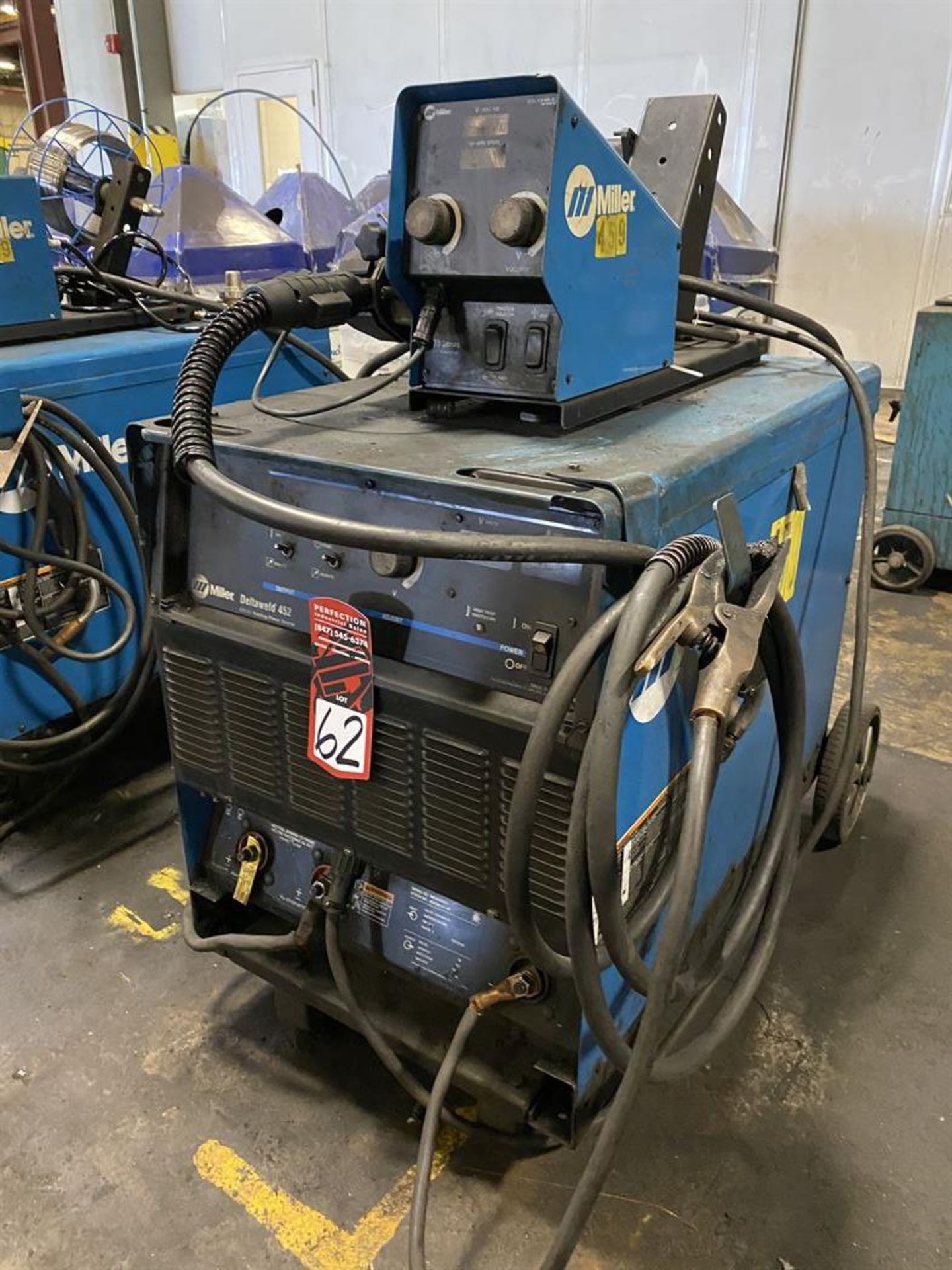 Miller Deltaweld 452 Welding Power Source, s/n MA020592C, w/ Miller 70 Series Wire Feed