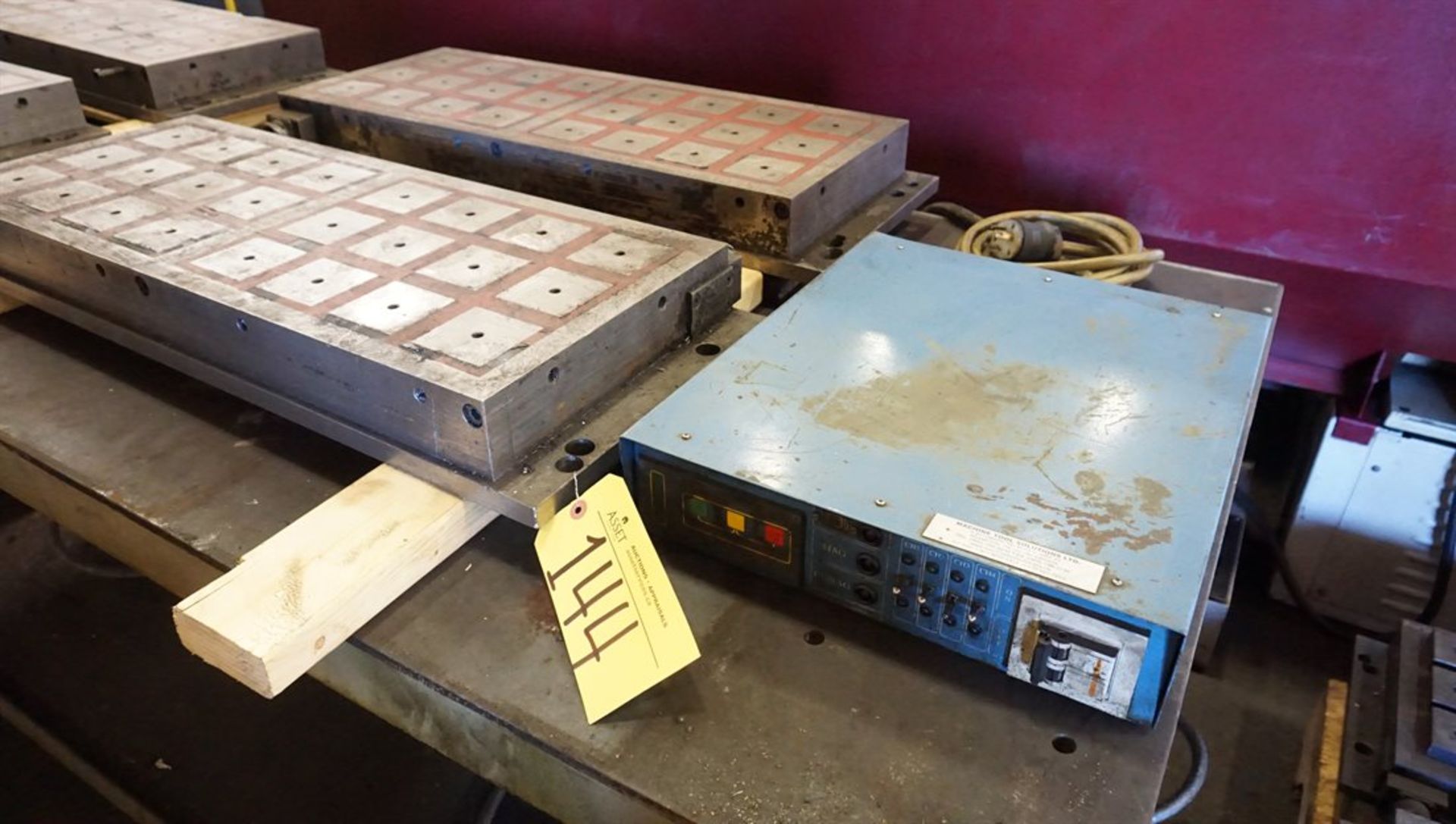 Lot of Machine Tool Solutions Magnetic Chuck Controller c/w (2)12.5"x31.5" Magnetic Chuck