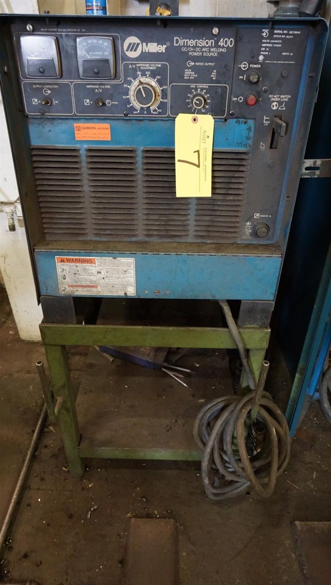 Miller Dimensions 400 CC/CV DC Welding Power Source s/n KE709546