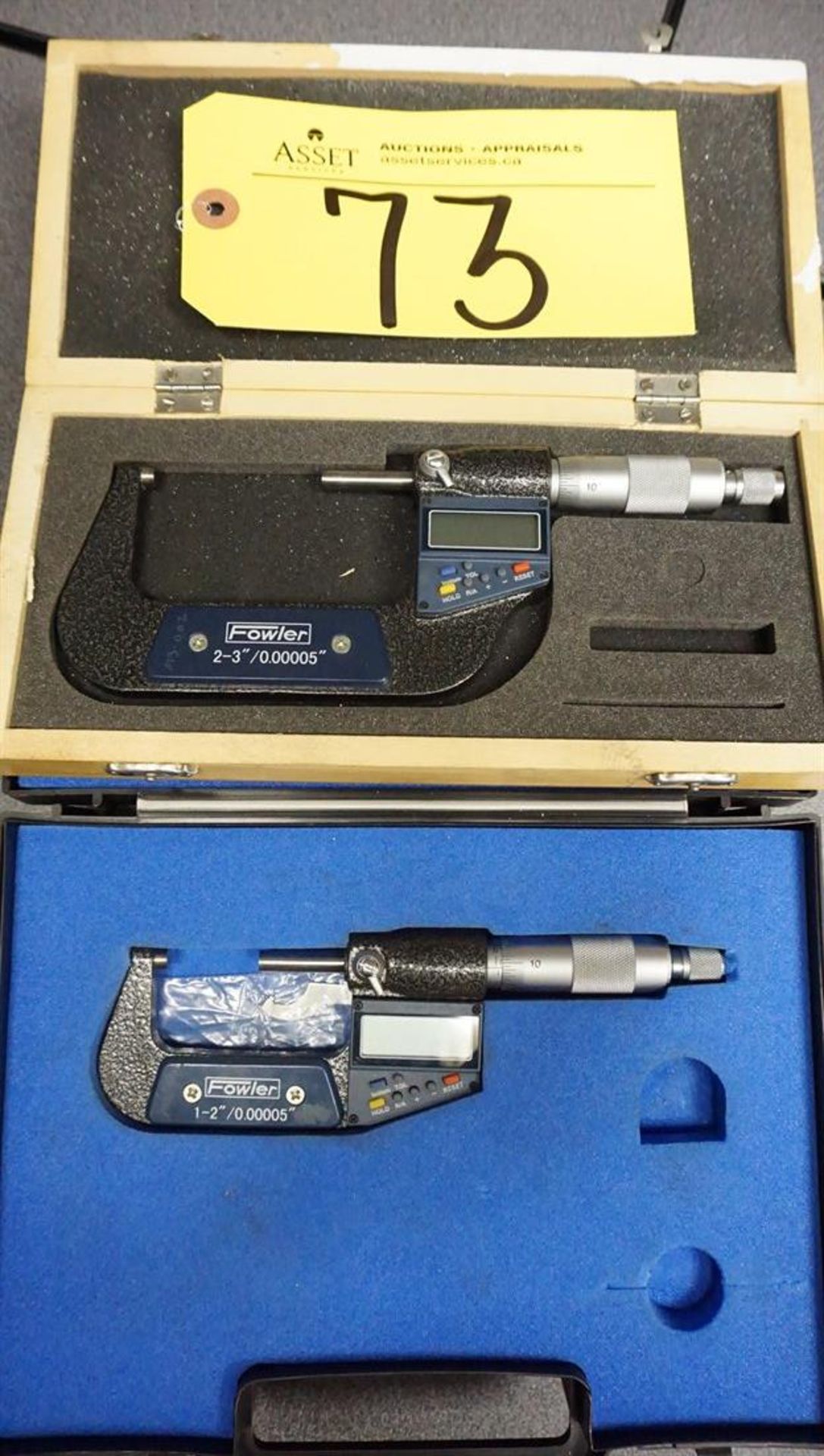 Lot of Fowler 1-2" , 2-3' Digital Outside Micrometers