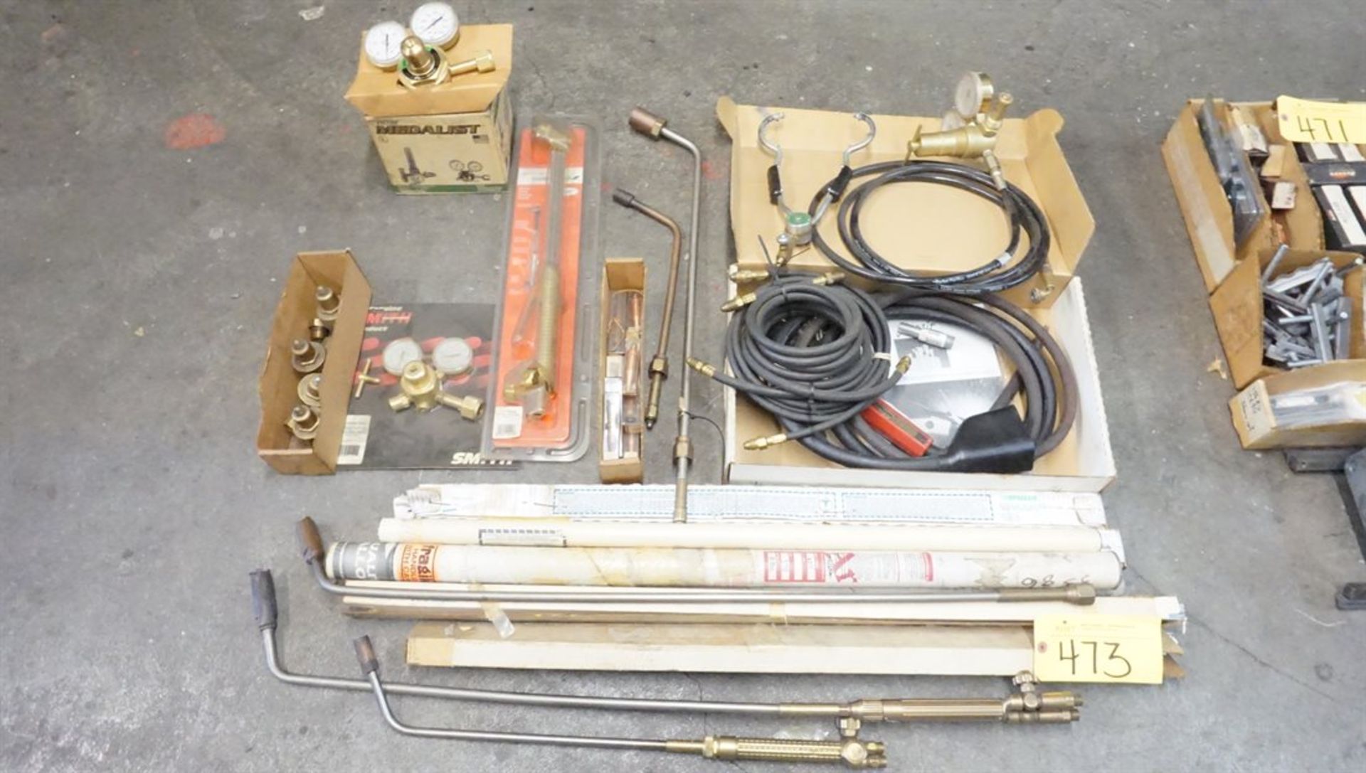 Lot of Asst Welding Rods, Regulators, Torches