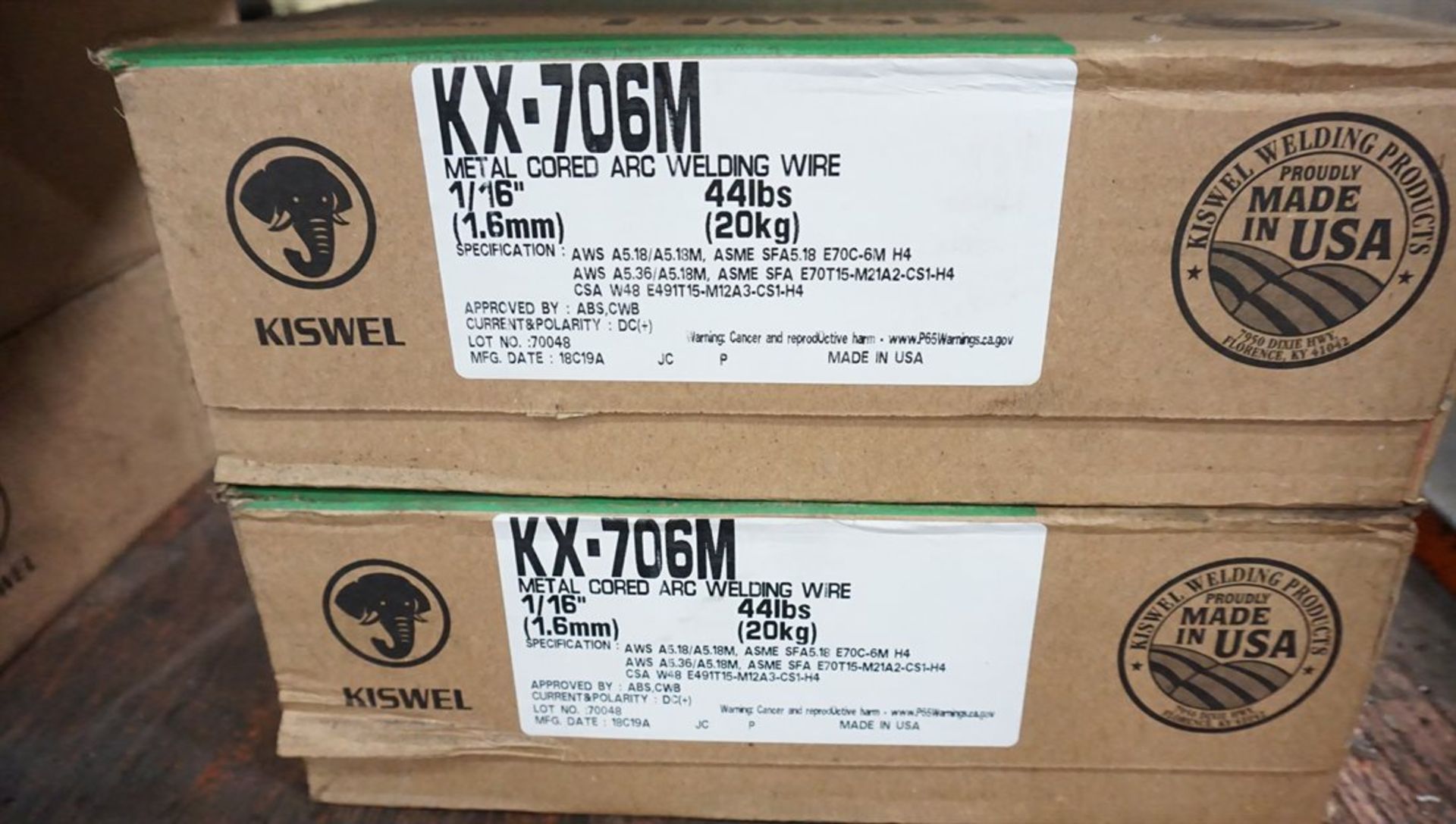 Lot of Asst. Kiswel KX-706M Arc Welding Wire - Image 3 of 3