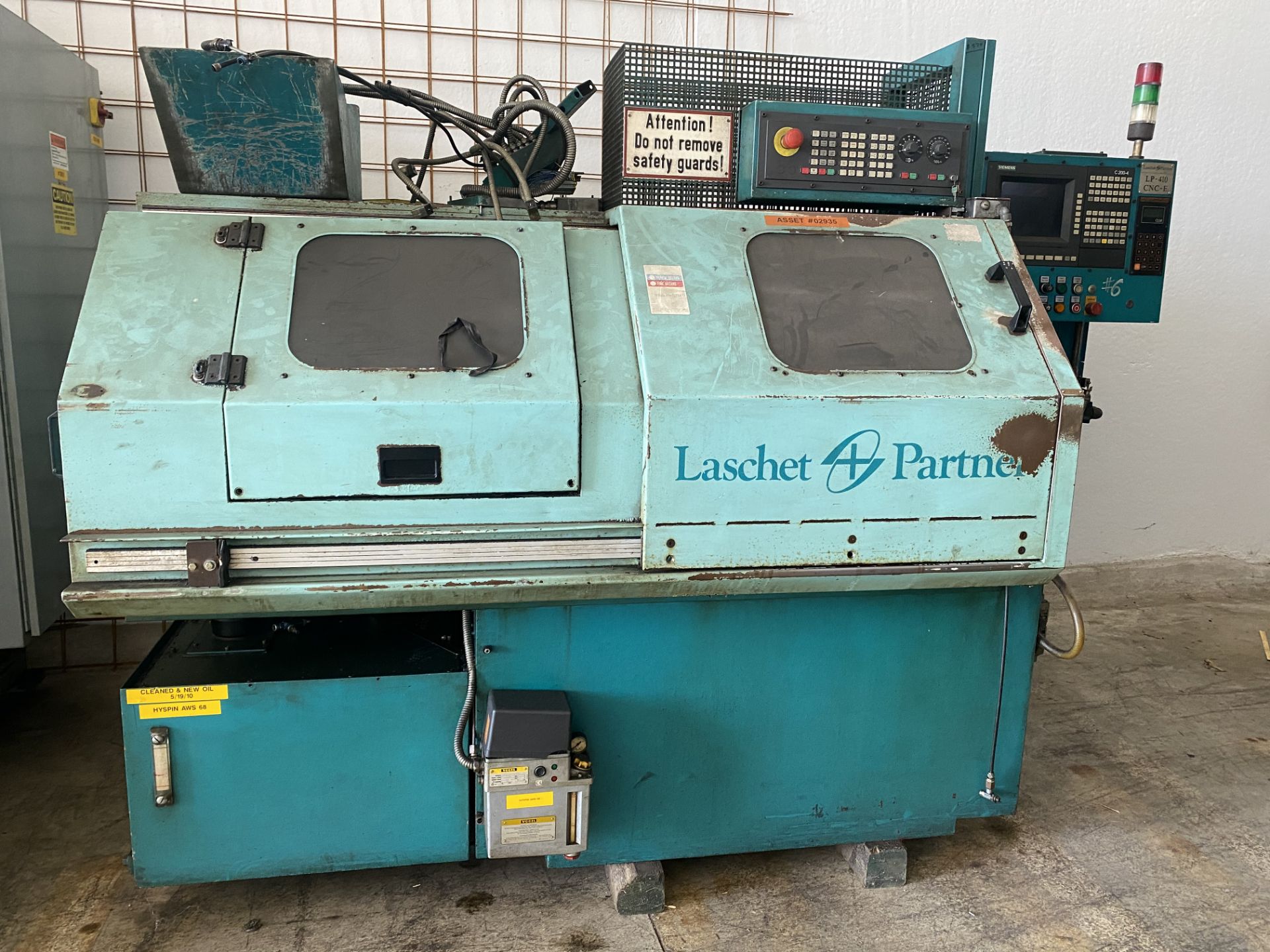 LASCHET PARTNER LP-410 CNC Profilator, s/n 9607109, Siemens C200-4 Control (Located in Sycamore, IL)