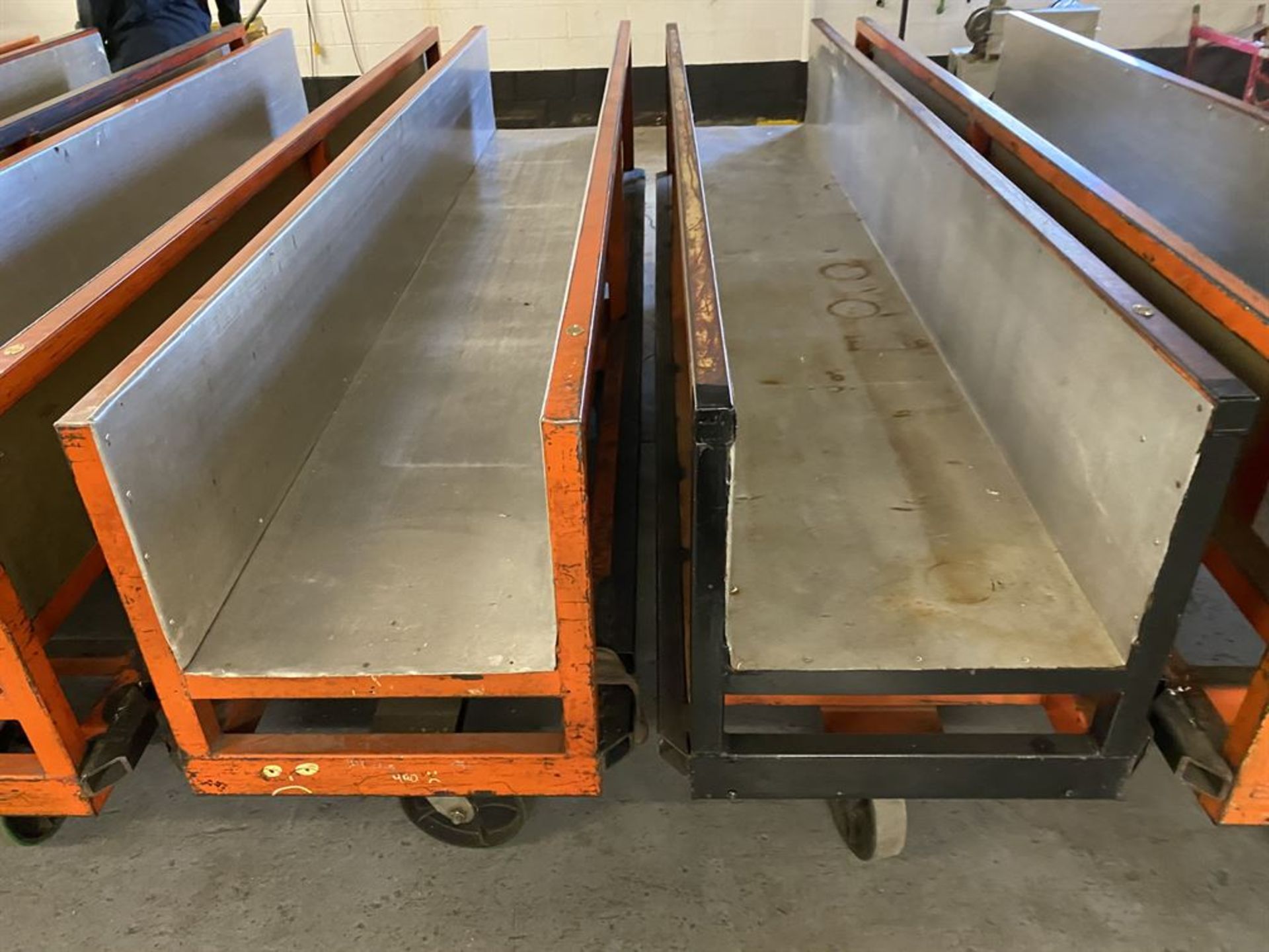 Lot of (6) Rolling Stock Carts, 138" x 23" - Image 2 of 3