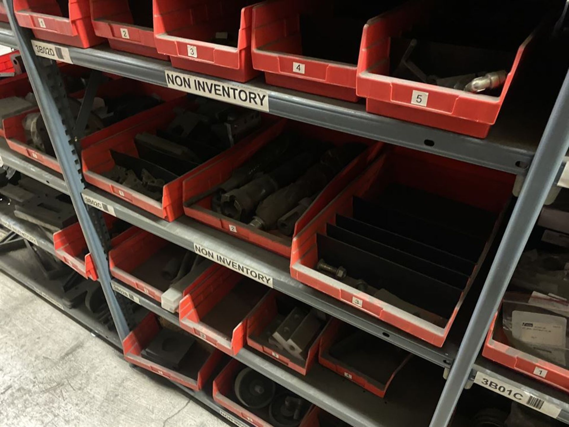 Row of Shelving Including Shaft Seals, Pulleys, Springs, Couplings, and Wheels - Image 7 of 10