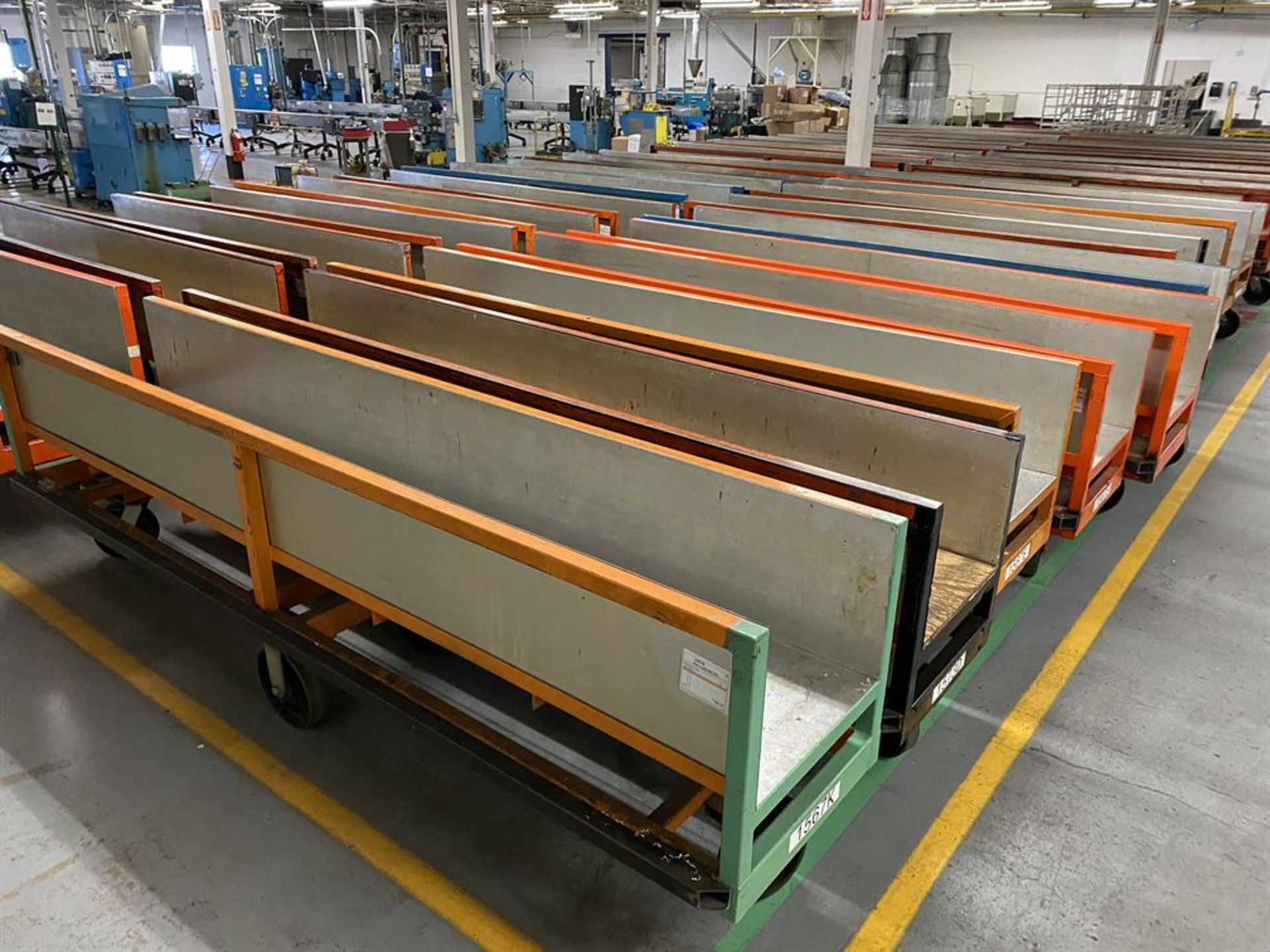 Lot of (10) Rolling Stock Carts, 138" x 23" - Image 3 of 3