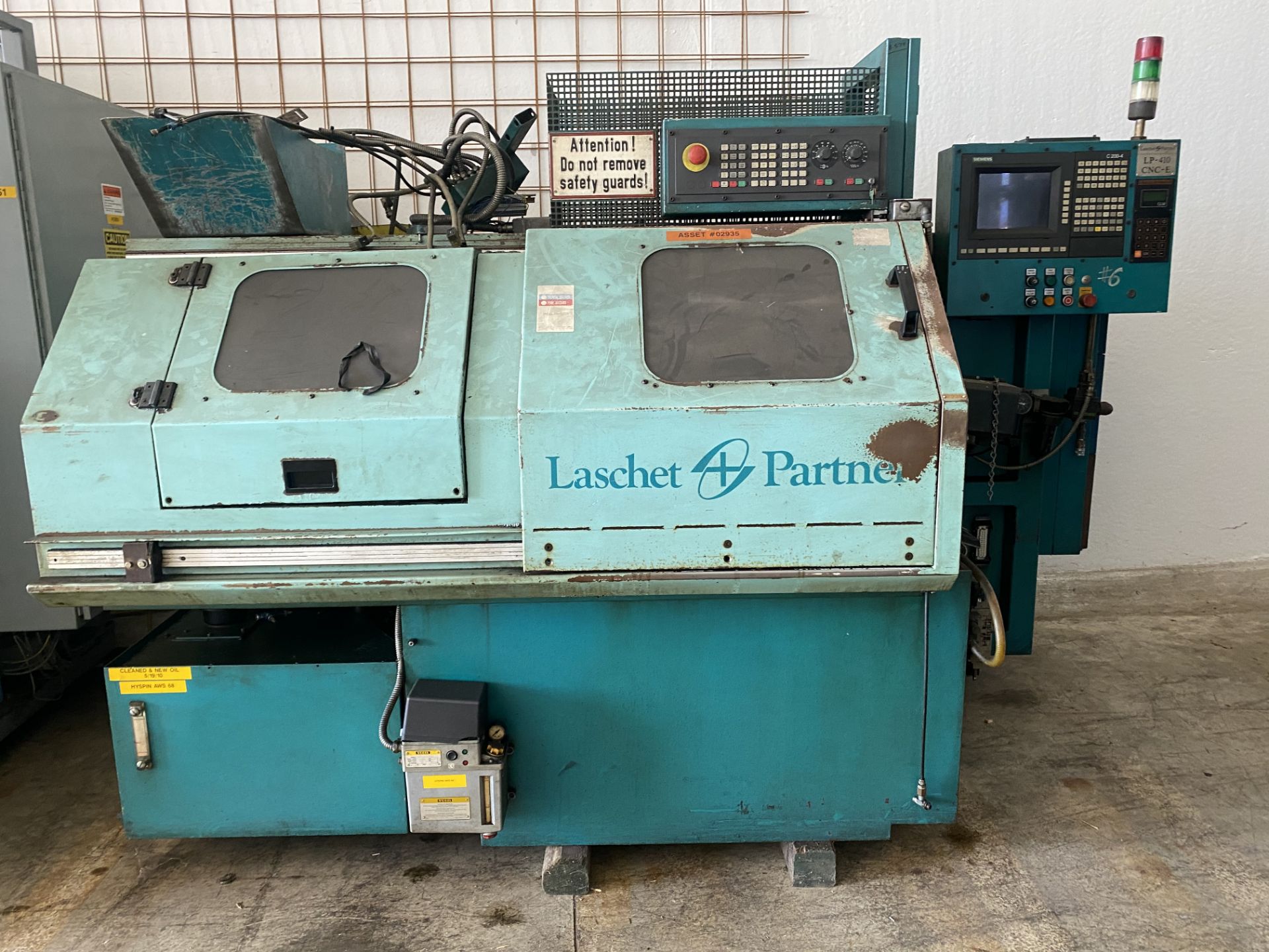 LASCHET PARTNER LP-410 CNC Profilator, s/n 9607109, Siemens C200-4 Control (Located in Sycamore, IL) - Image 2 of 9