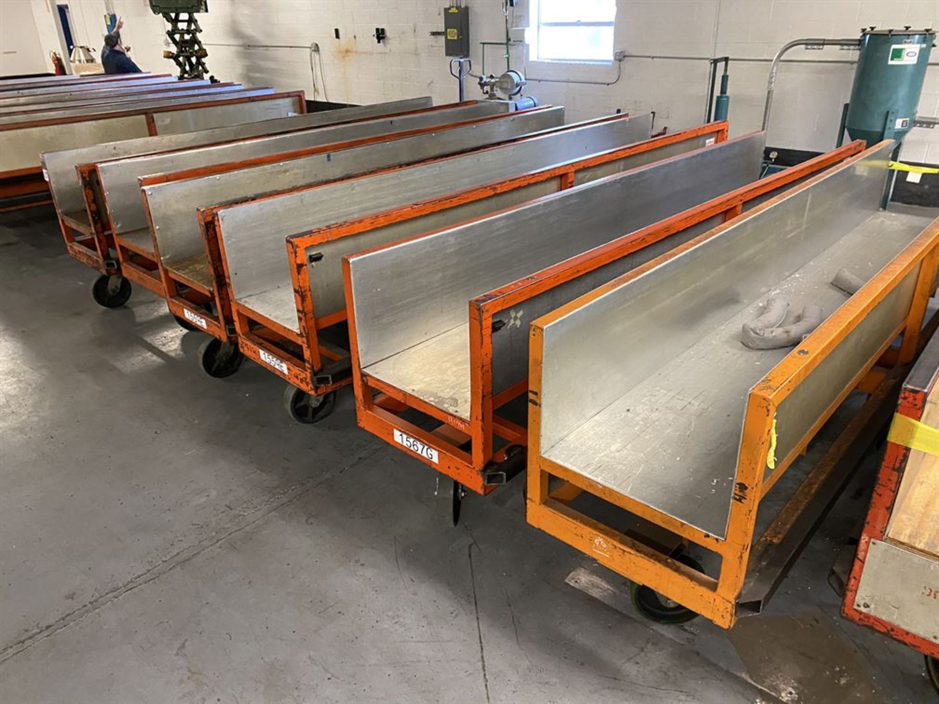 Lot of (7) Rolling Stock Carts, 138" x 23" - Image 3 of 3