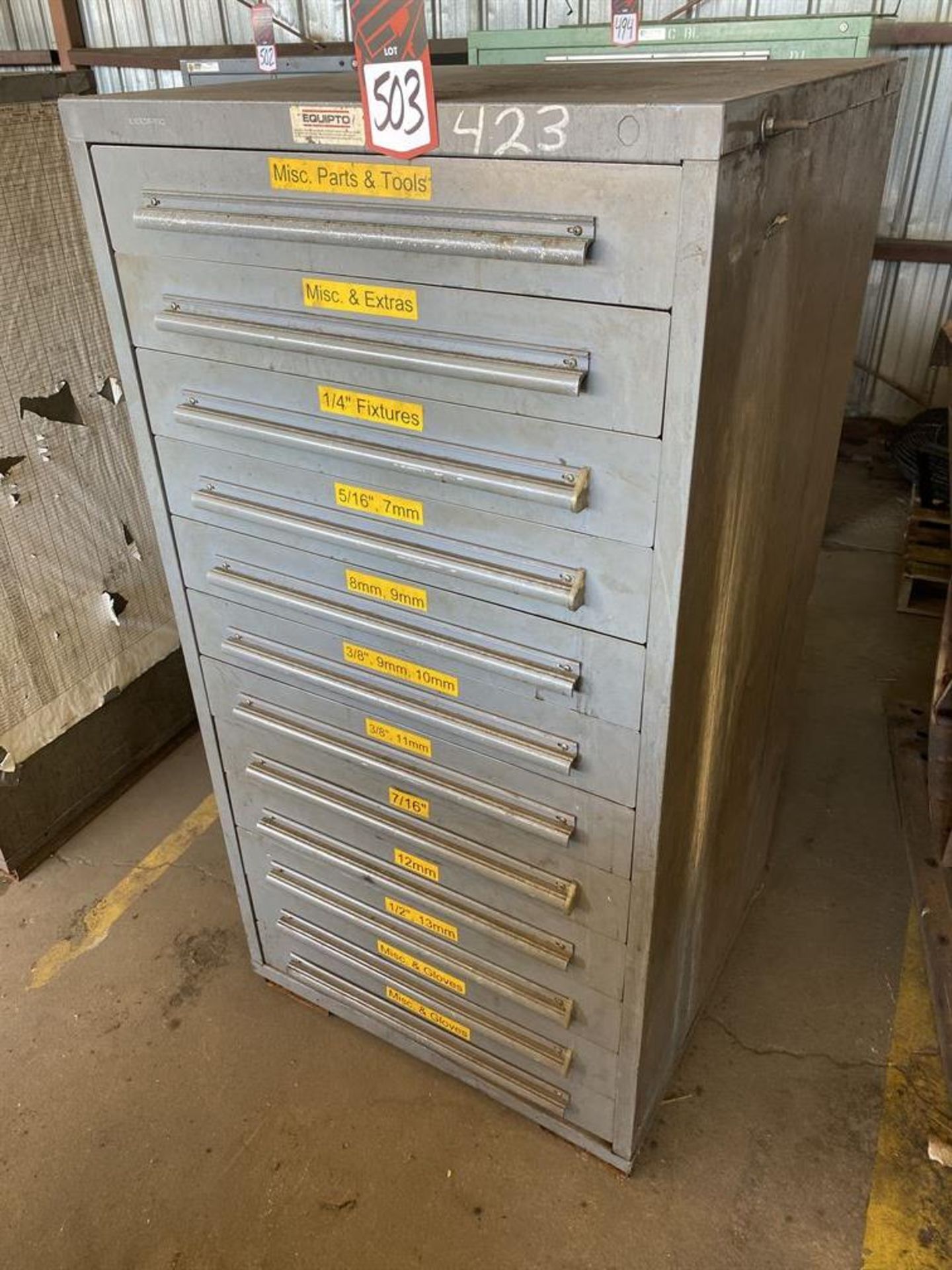 EQUIPTO 12-Drawer Ball Bearing Tool Cabinet