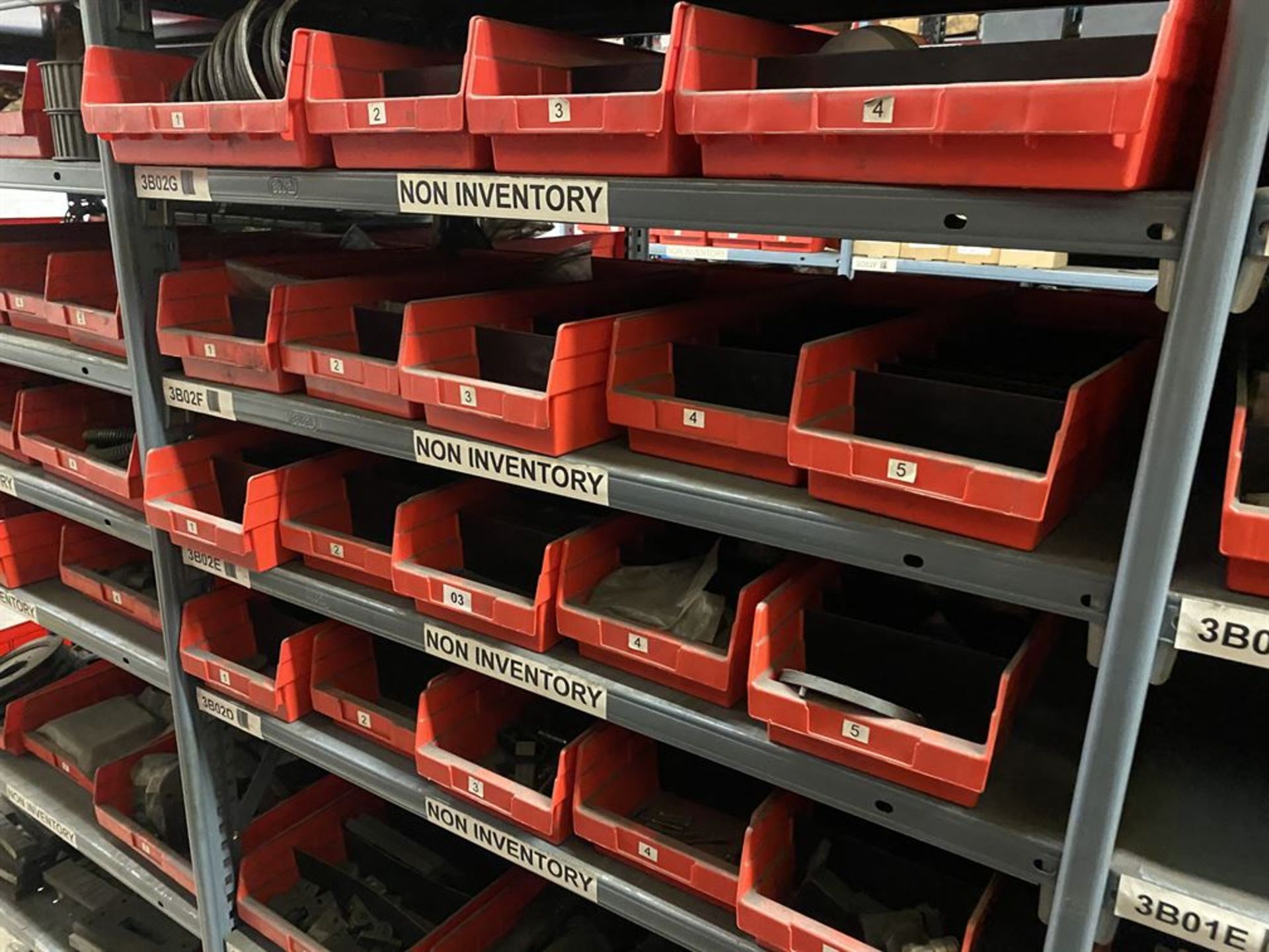 Row of Shelving Including Shaft Seals, Pulleys, Springs, Couplings, and Wheels - Image 6 of 10