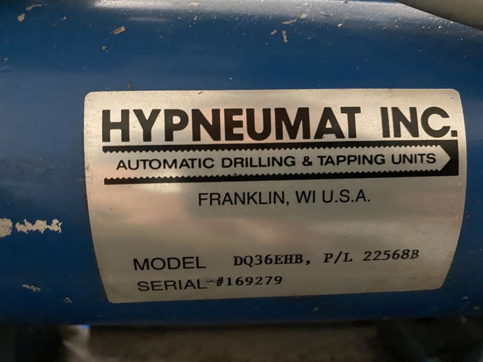 HYPNEUMAT DQ36EHB Automatic Drill Unit, s/n 169279 - Image 5 of 5