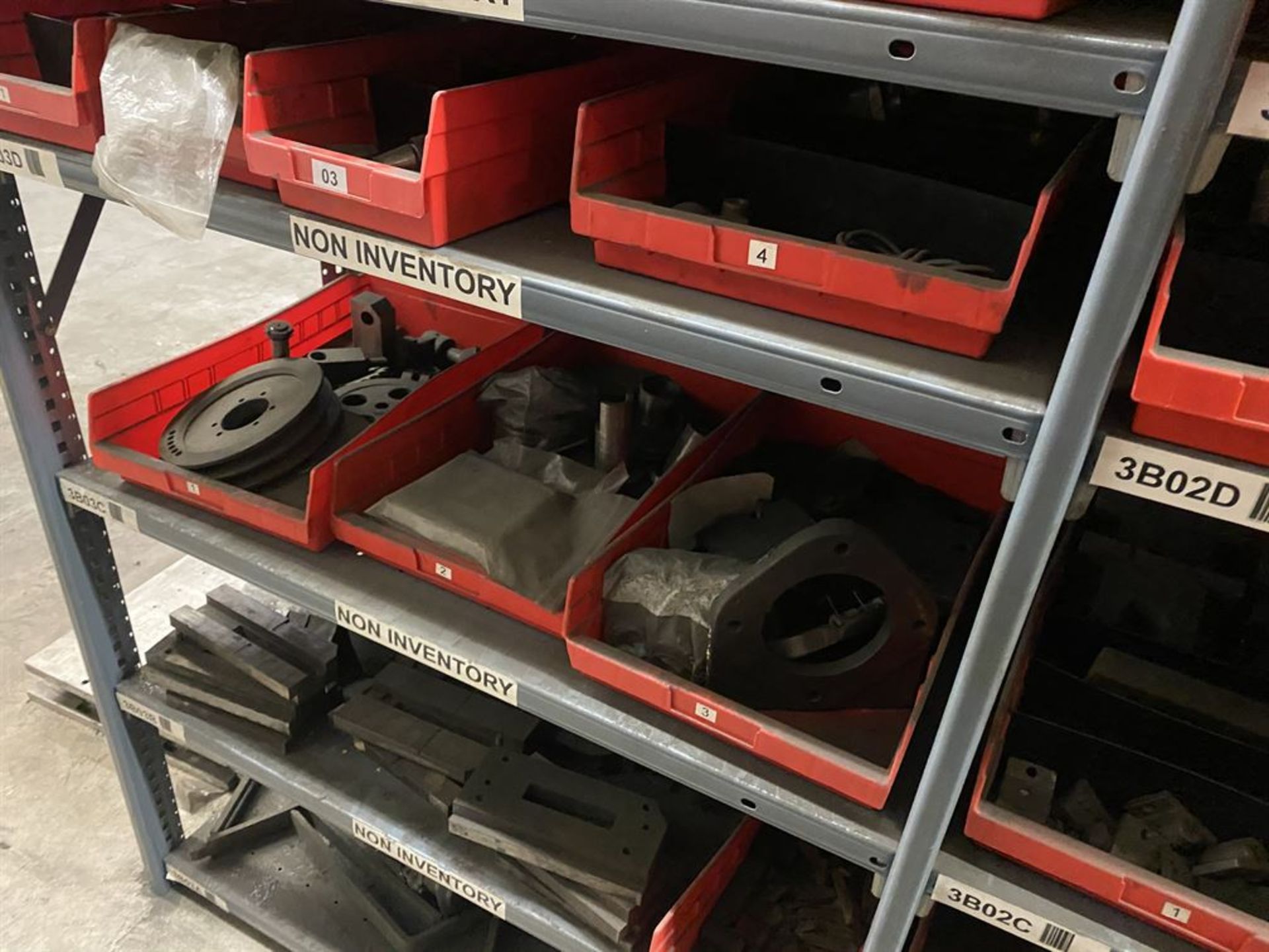 Row of Shelving Including Shaft Seals, Pulleys, Springs, Couplings, and Wheels - Image 10 of 10