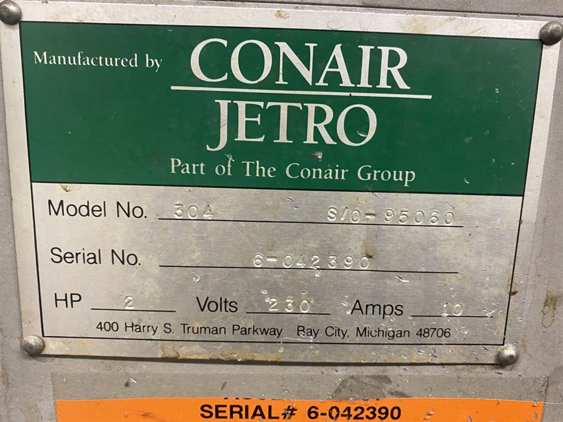 CONAIR Jetro 304 Pelletizer, s/n 6-042390 - Image 4 of 4