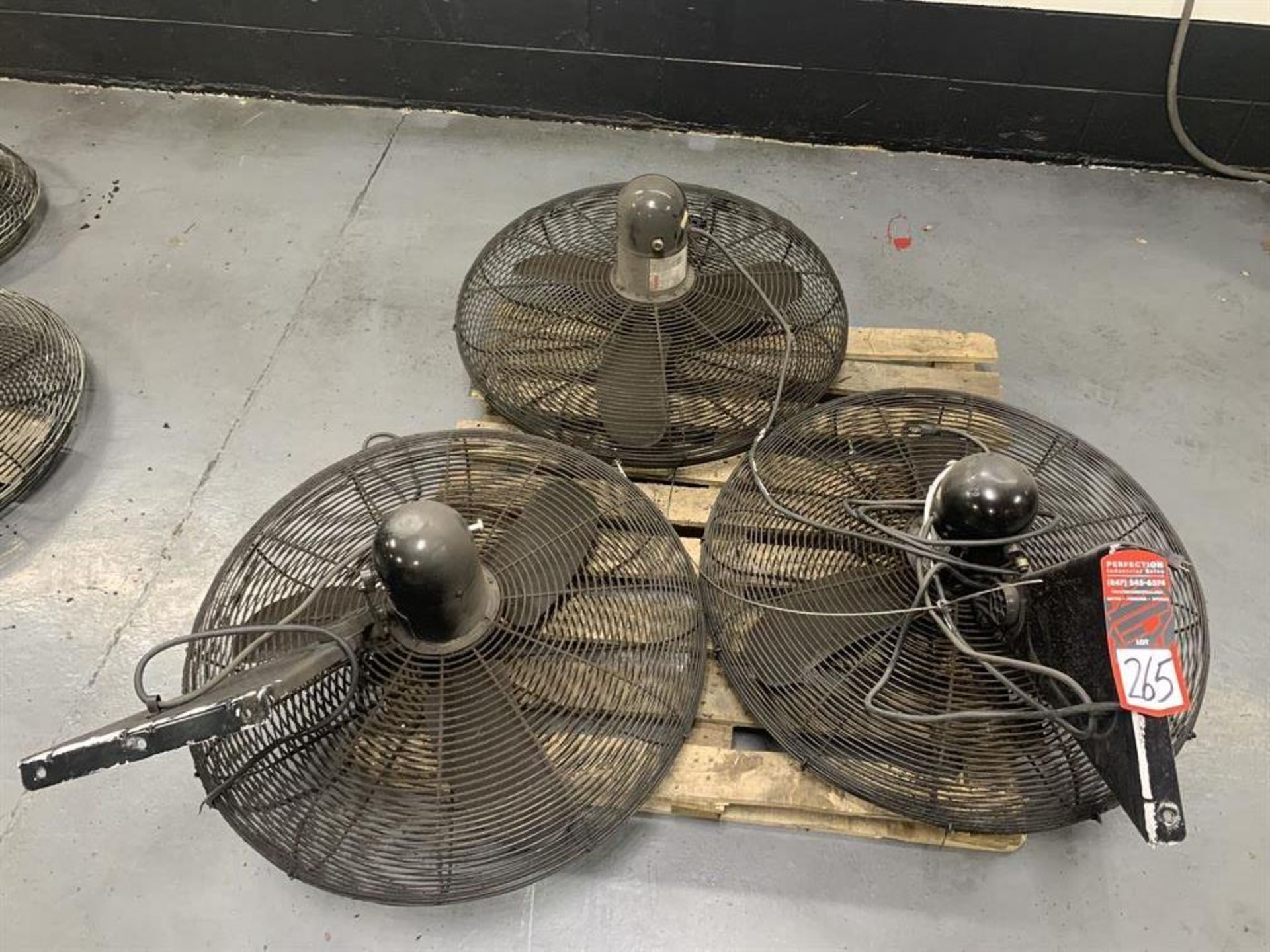 Lot of (3) Dayton Wall Mount Fans