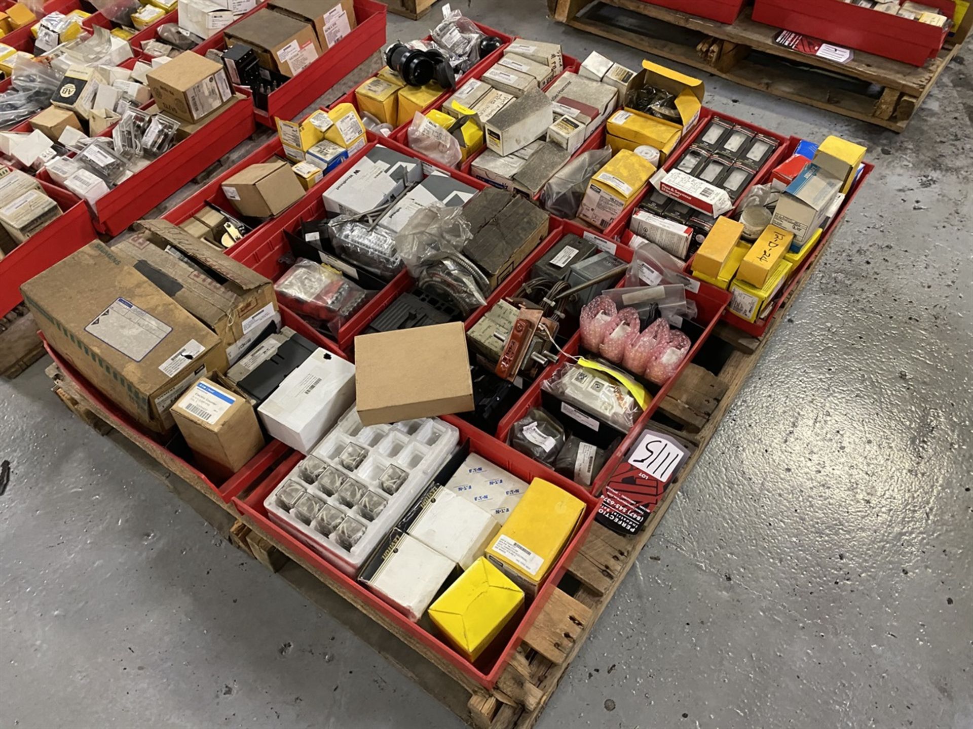 Lot Comprising Twist Lock Plugs, Receptacles, Relays, and Circuit Breakers