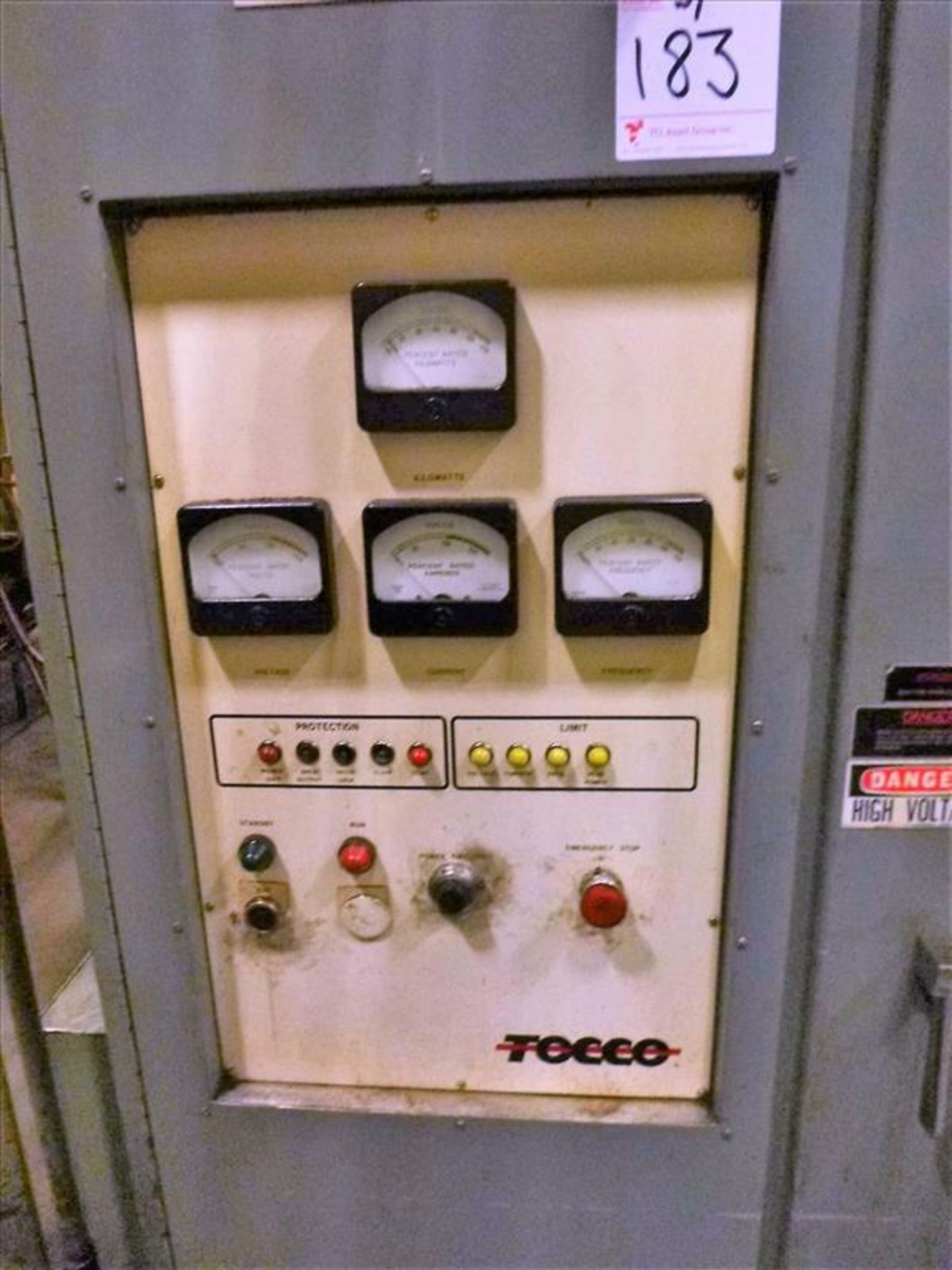 TOCCO Tempering Unit w/ INDUCTRON 100-3T-02 100 kw, s/n 12-8313-11 c/w Distilled Water Cooling/ - Image 10 of 20
