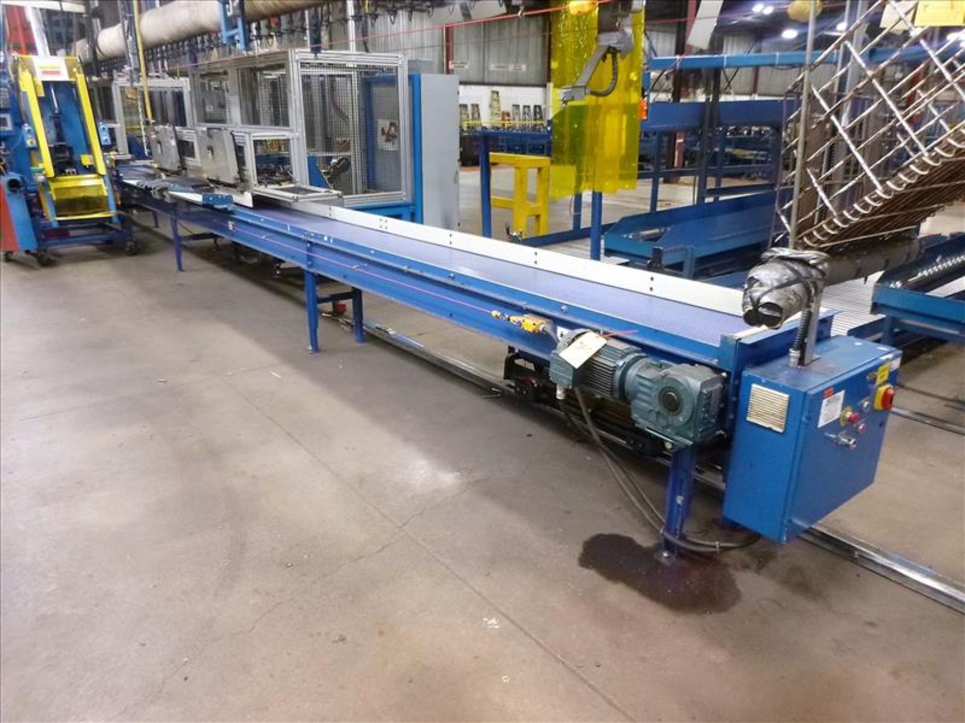 IAI Belt Transfer Conveyor, 3 hp, approx. 20" x 36' (Labelling Line)