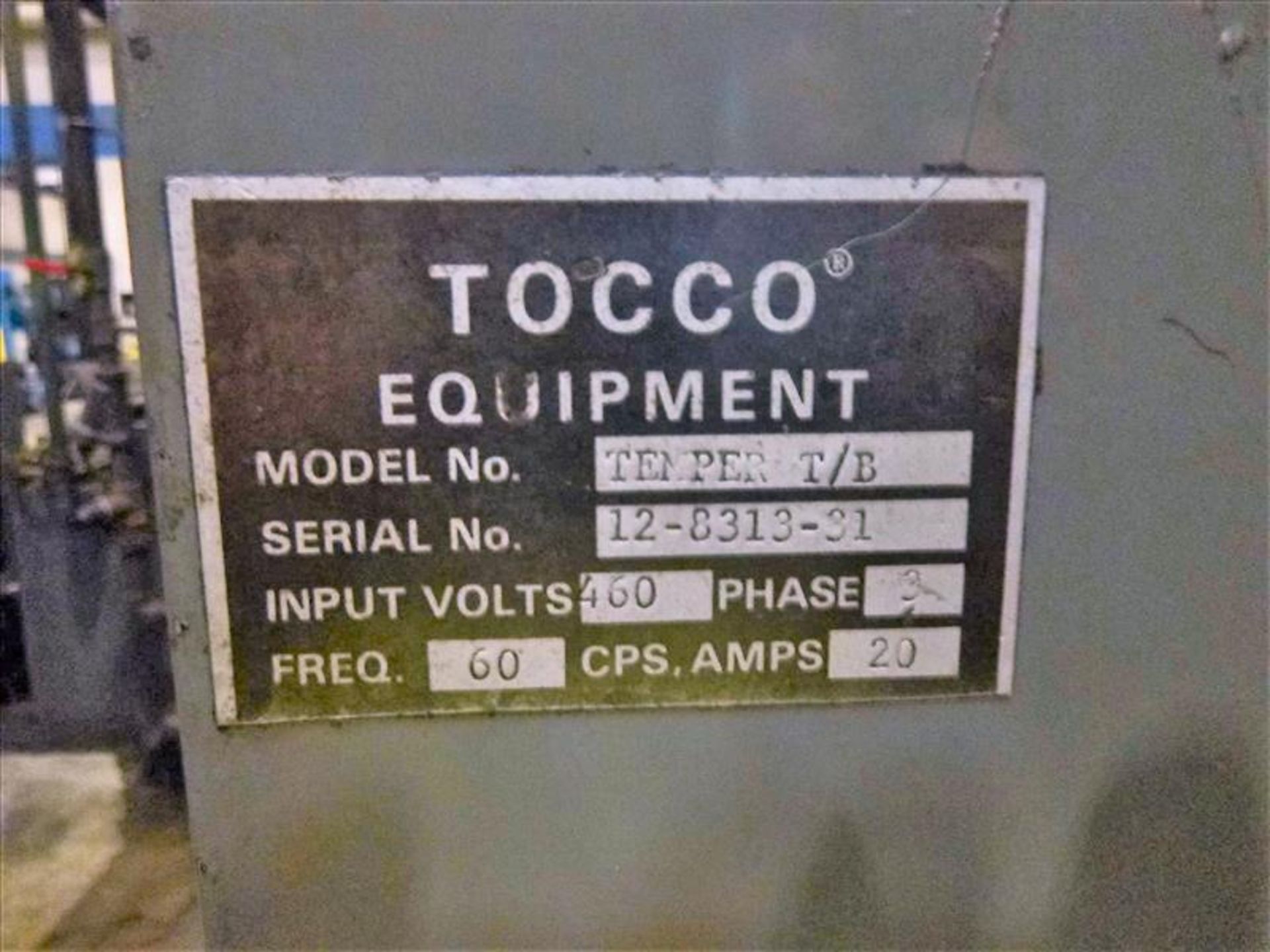 TOCCO Tempering Unit w/ INDUCTRON 100-3T-02 100 kw, s/n 12-8313-11 c/w Distilled Water Cooling/ - Image 16 of 20