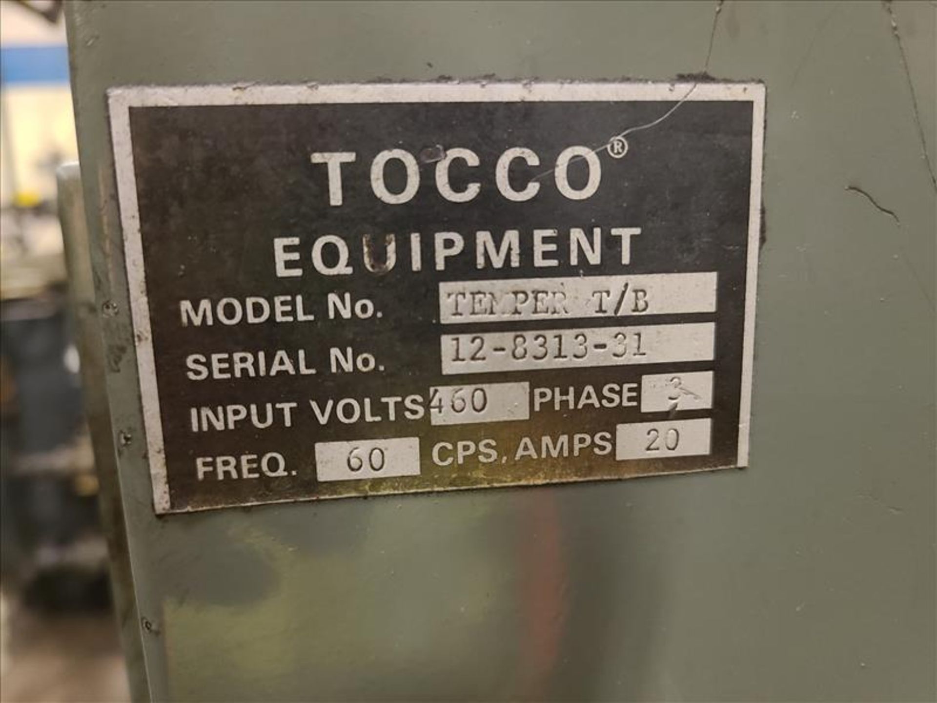 TOCCO Tempering Unit w/ INDUCTRON 100-3T-02 100 kw, s/n 12-8313-11 c/w Distilled Water Cooling/ - Image 15 of 20